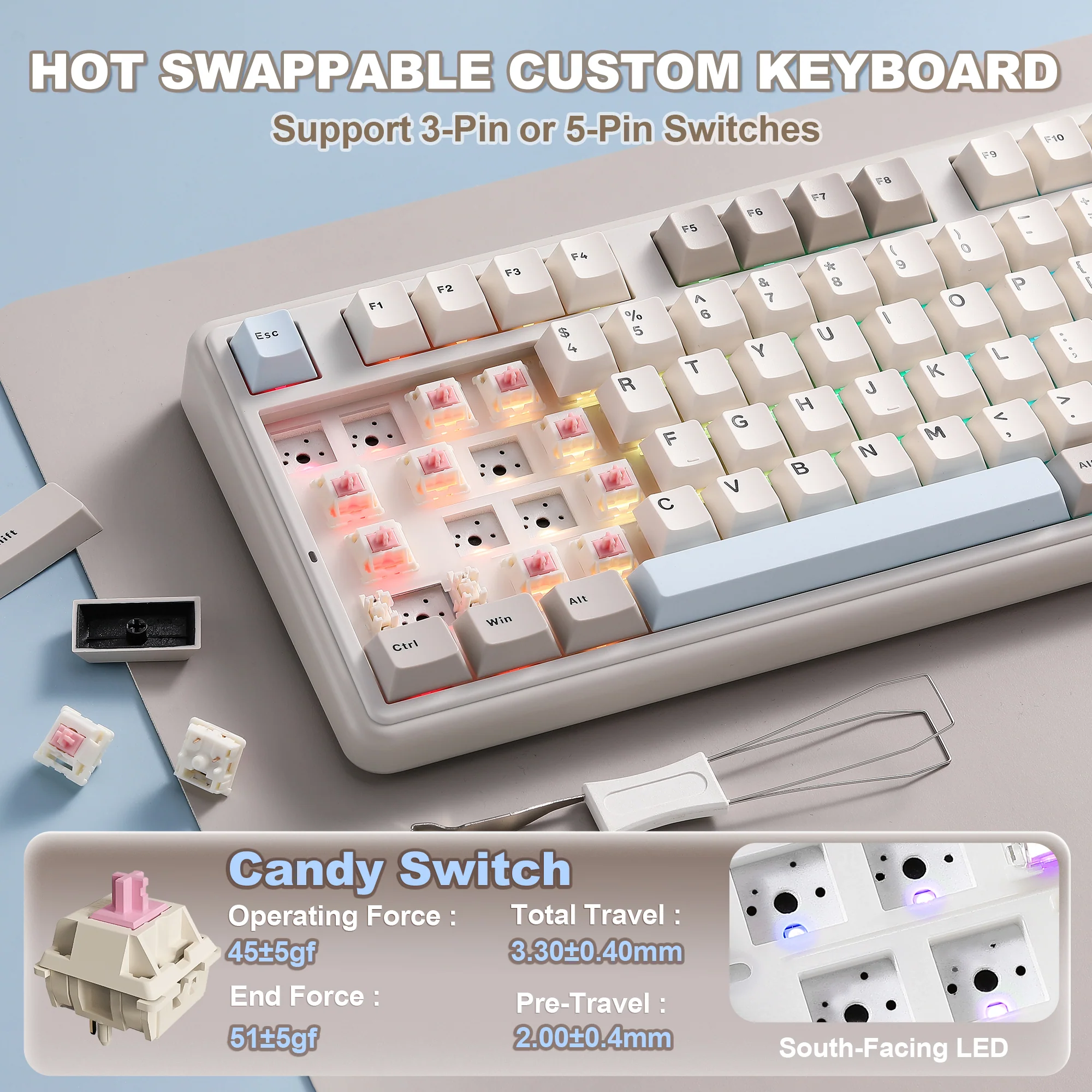 PRE-ORDER YUNZII B98 PRO QMK/VIA Wireless Mechanical Keyboard - Image 6