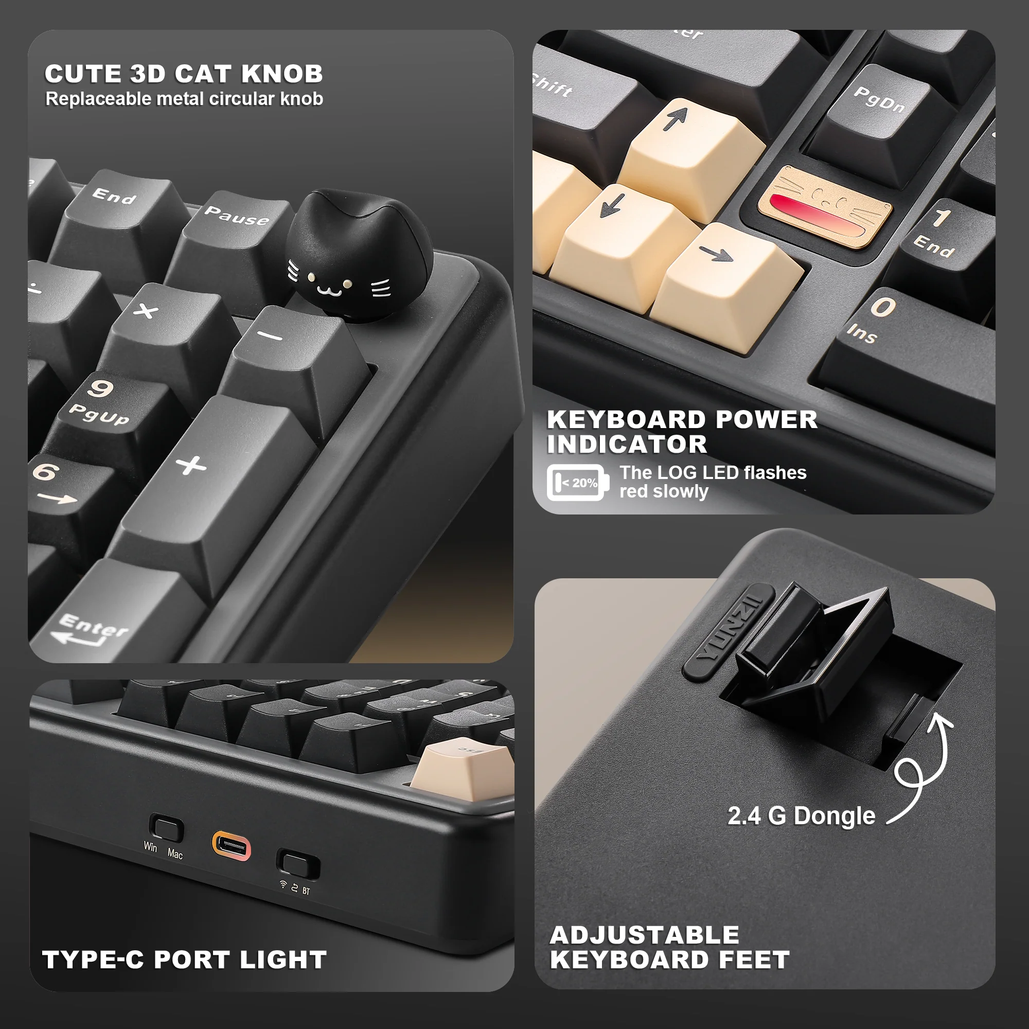PRE-ORDER YUNZII B98 PRO QMK/VIA Wireless Mechanical Keyboard - Image 9