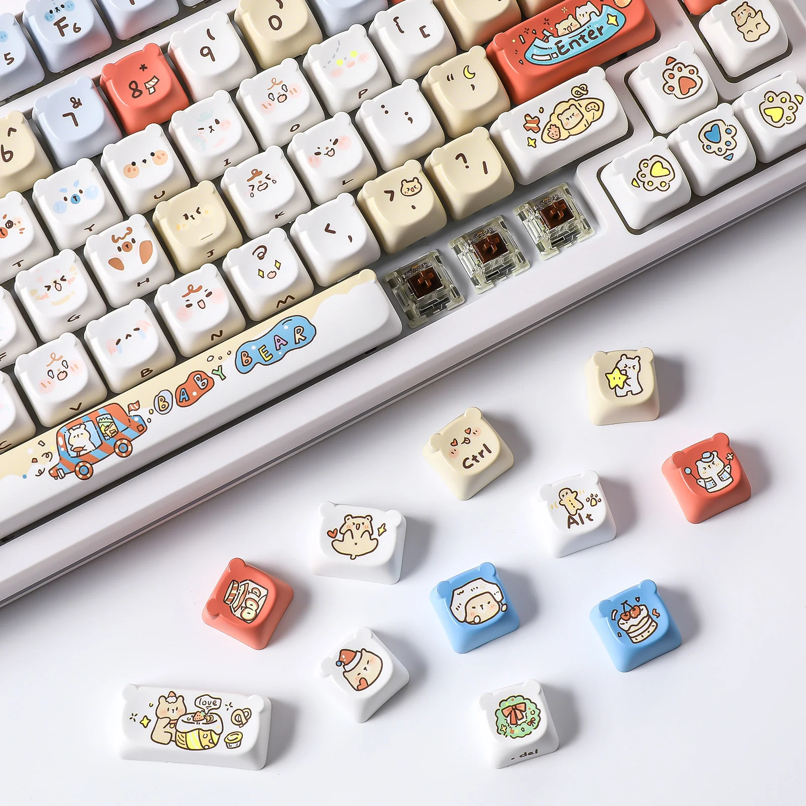 YUNZII Baby Bear MAO Bear Profile Keycap Set - Image 8