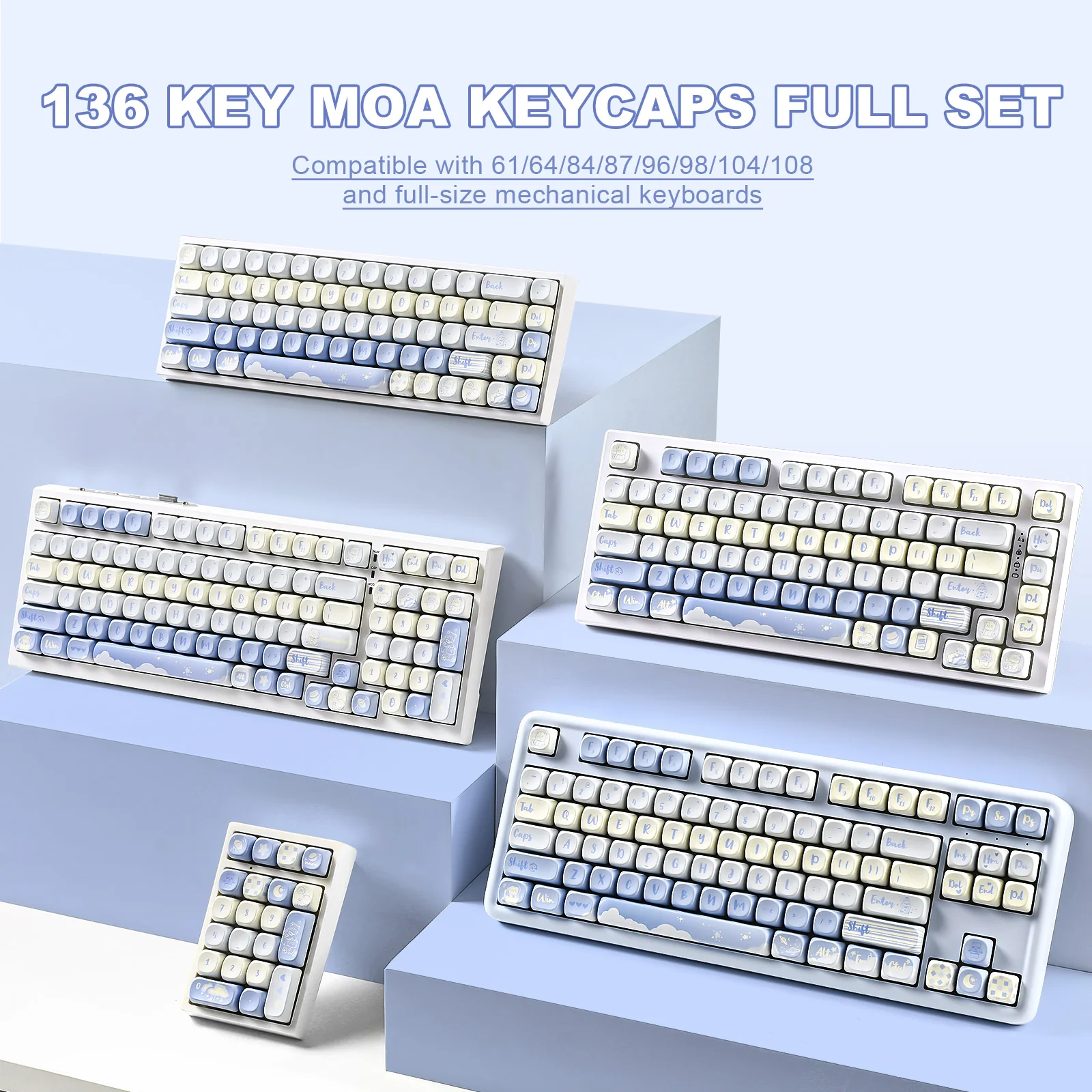 YUNZII Bear MOA Profile Keycap Set - Image 2