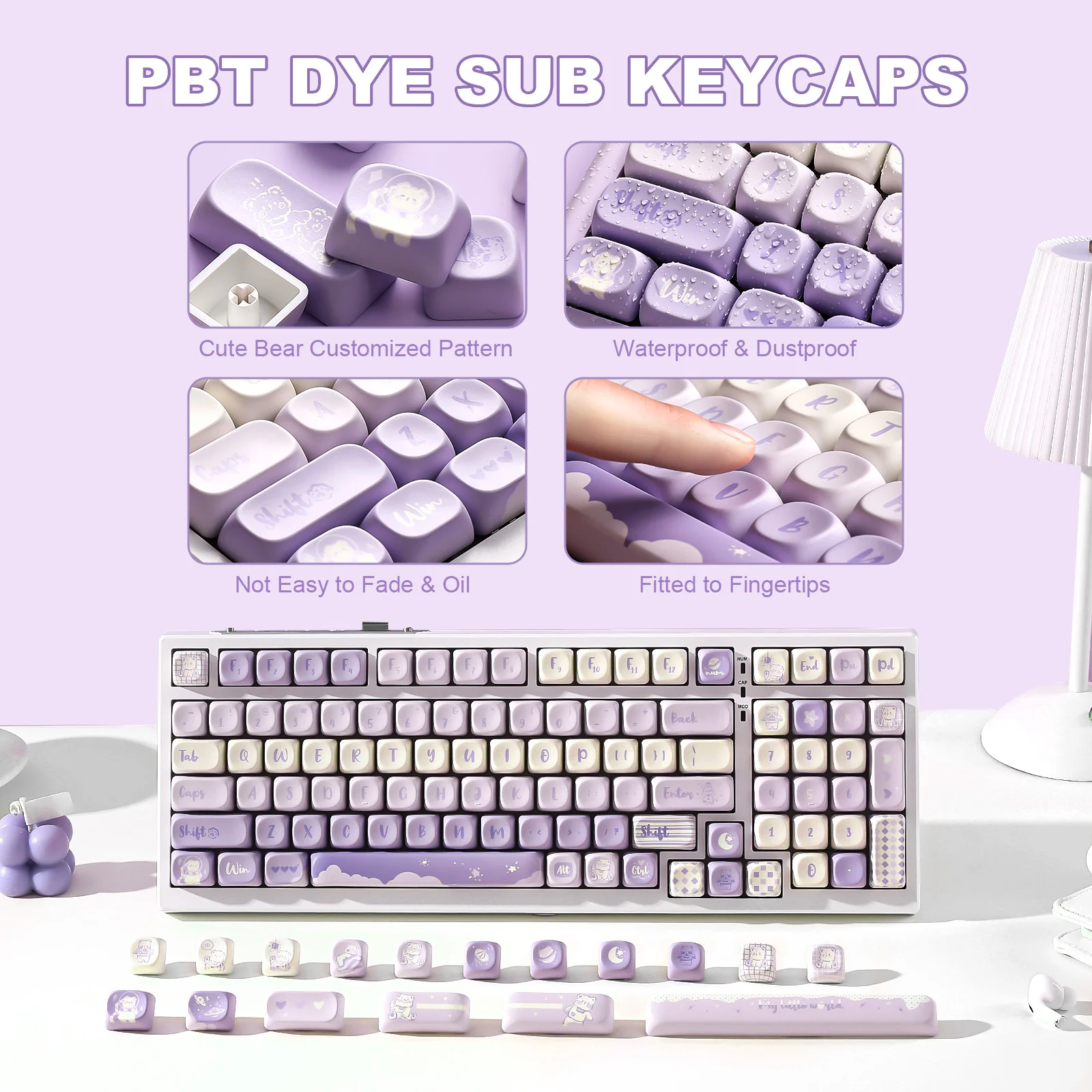 YUNZII Bear MOA Profile Keycap Set - Image 6