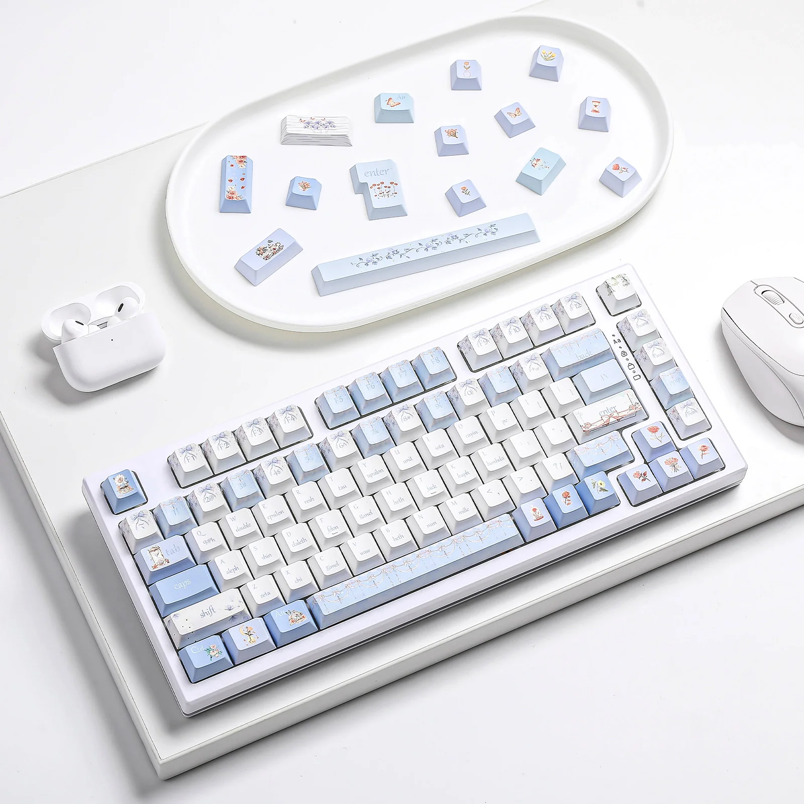 YUNZII Blue Butterfly Cherry Profile Keycap Set - Image 8