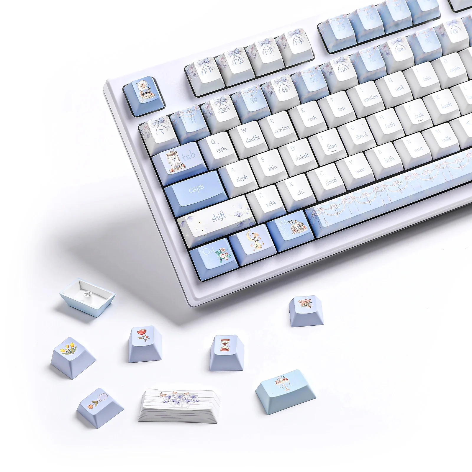 YUNZII Blue Butterfly Cherry Profile Keycap Set - Image 9
