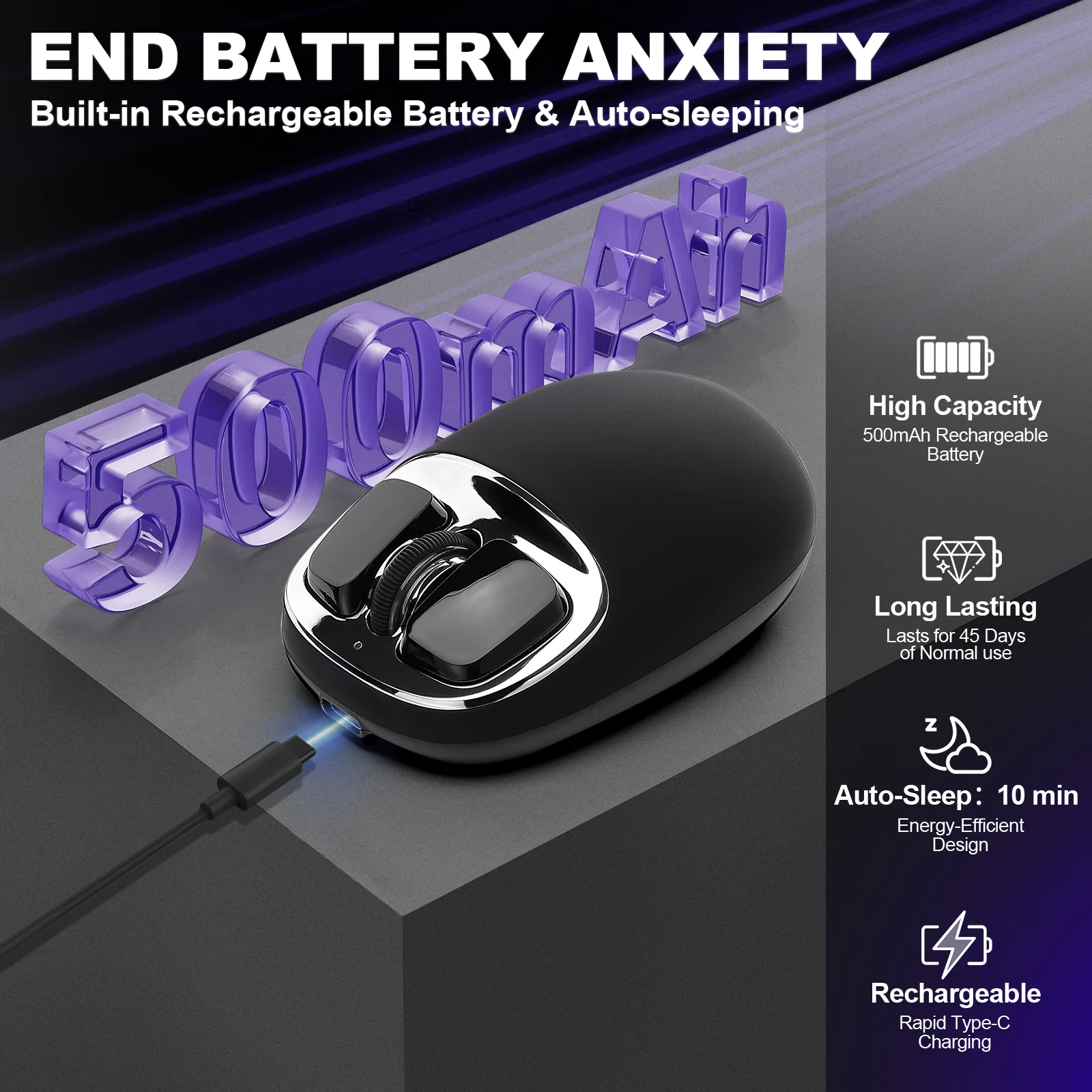 YUNZII C1 Silicone Tri-Mode Wireless Custom Mouse - Image 7