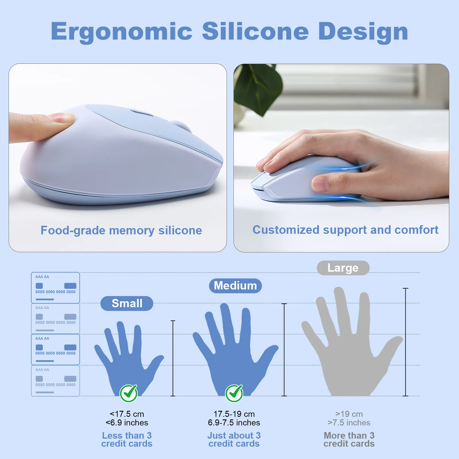 YUNZII C2 Silent Silicone Wireless Gaming Mouse - Image 5