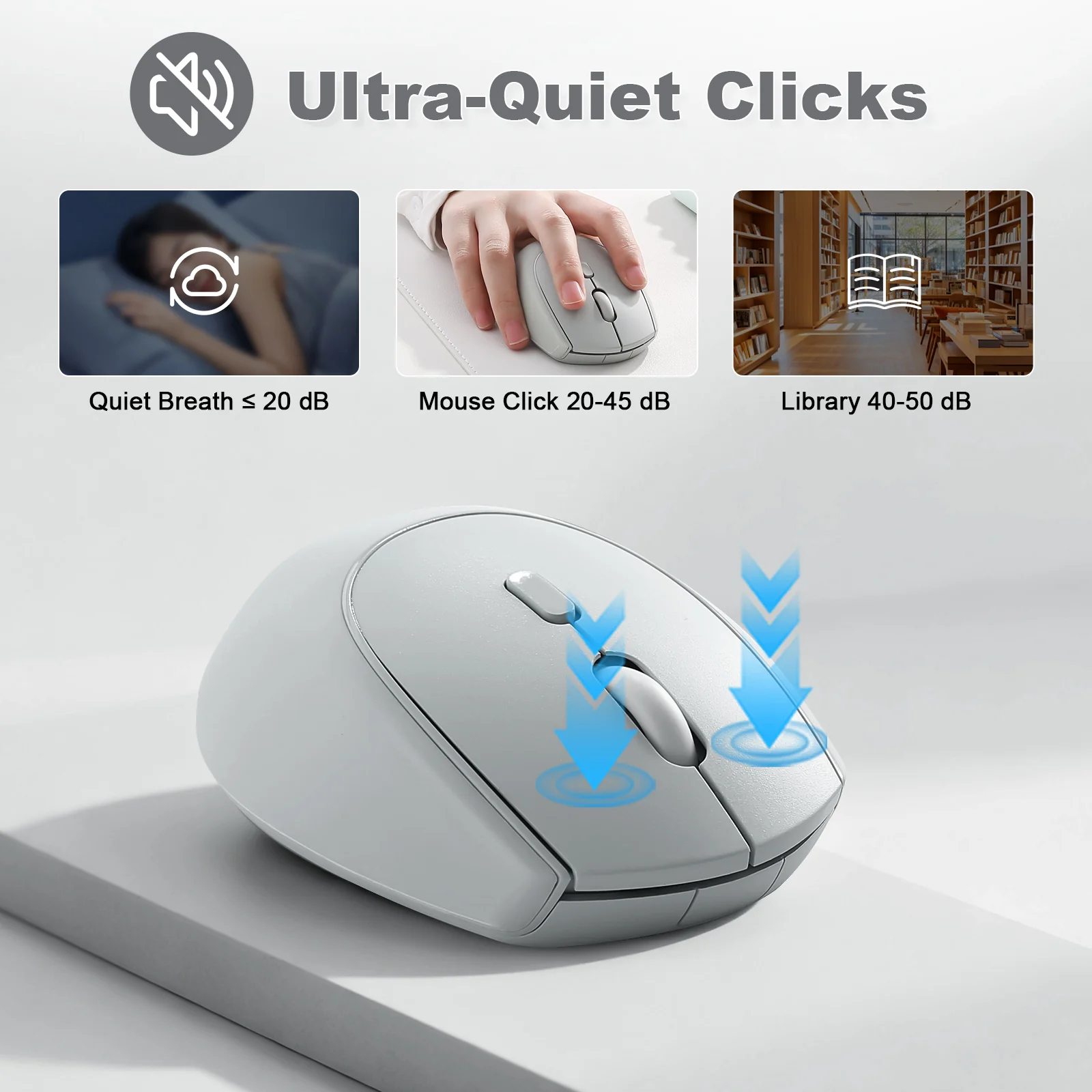 YUNZII C2 Silent Silicone Wireless Gaming Mouse - Image 6