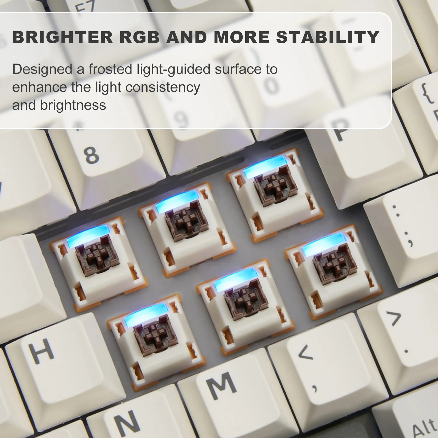 YUNZII Caramel Coffee 5-Pin Mute Silent Linear Mechanical Keyboard Switch - Image 4