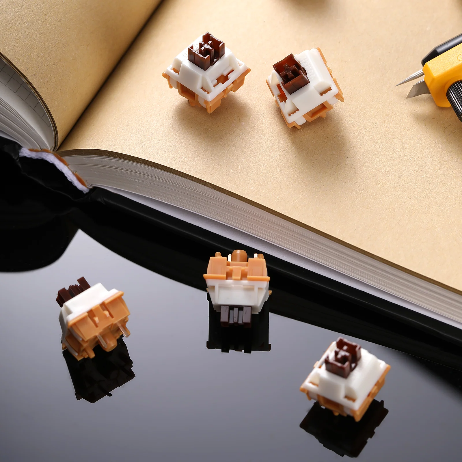 YUNZII Caramel Coffee V2 5-Pin Mute Silent Linear Mechanical Keyboard Switch - Image 5