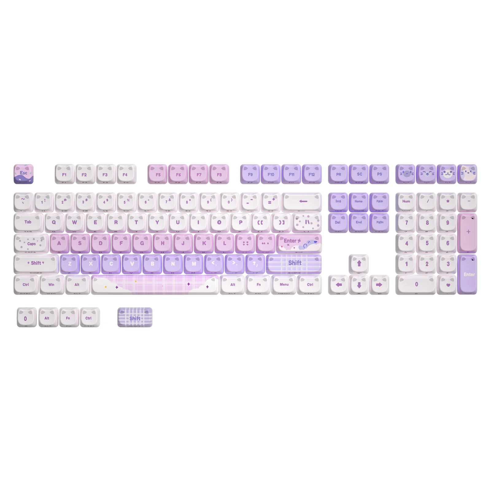 YUNZII Cat MAO Profile Keycap Set - Image 14