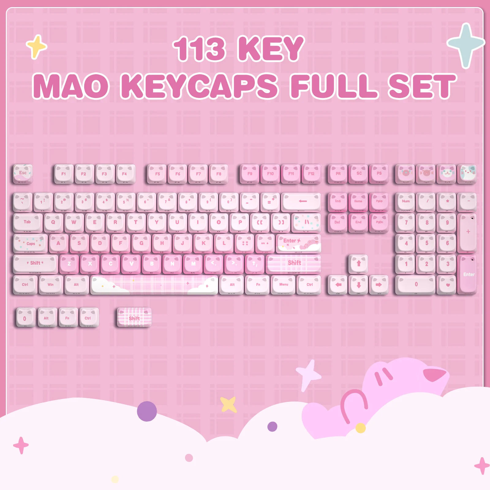 YUNZII Cat MAO Profile Keycap Set - Image 16