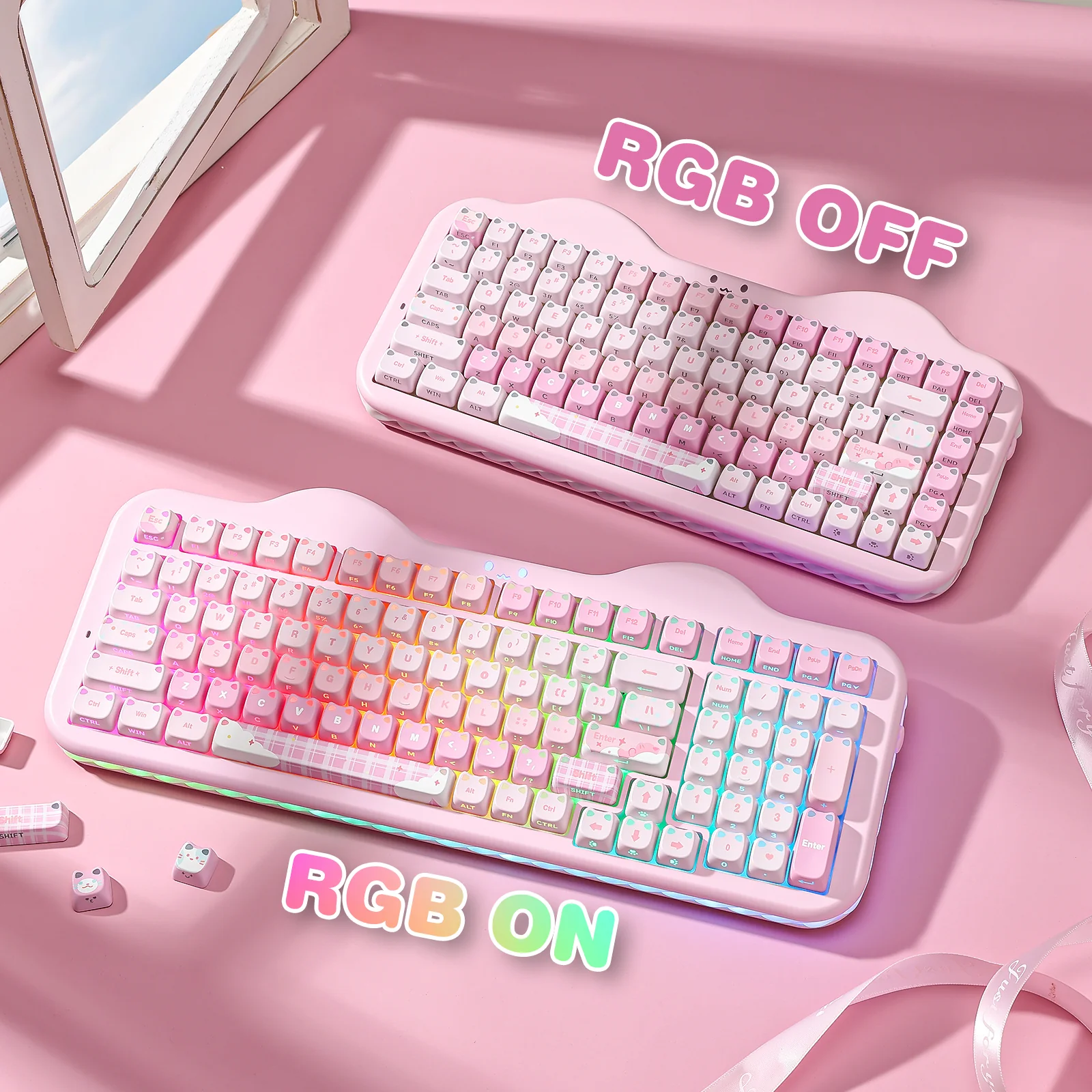 YUNZII Cat MAO Profile Keycap Set - Image 3