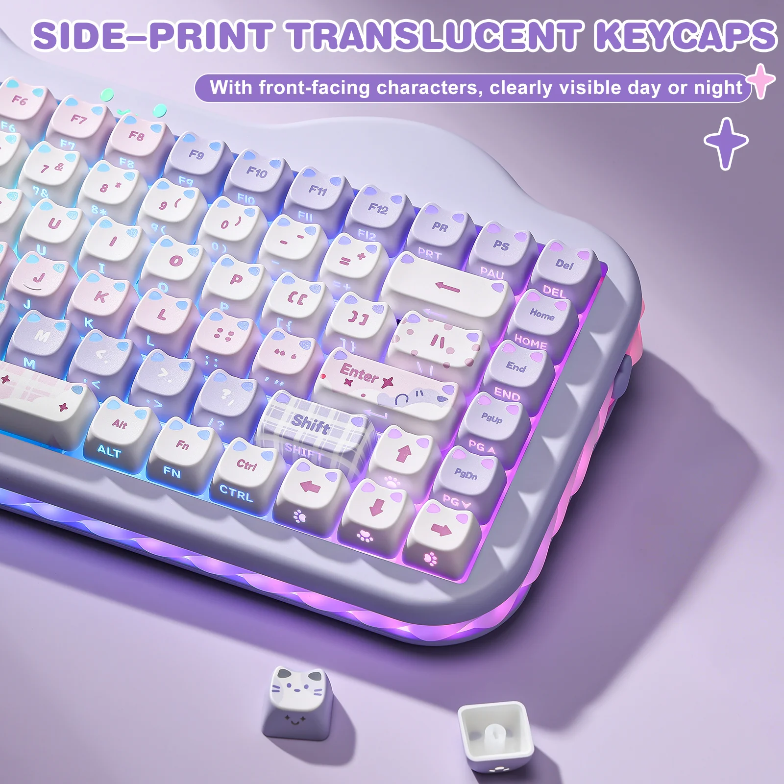 YUNZII Cat MAO Profile Keycap Set - Image 5