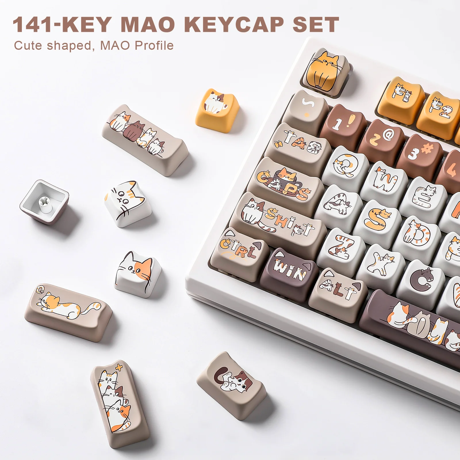 YUNZII Cats MAO Profile Keycap Set - Image 3
