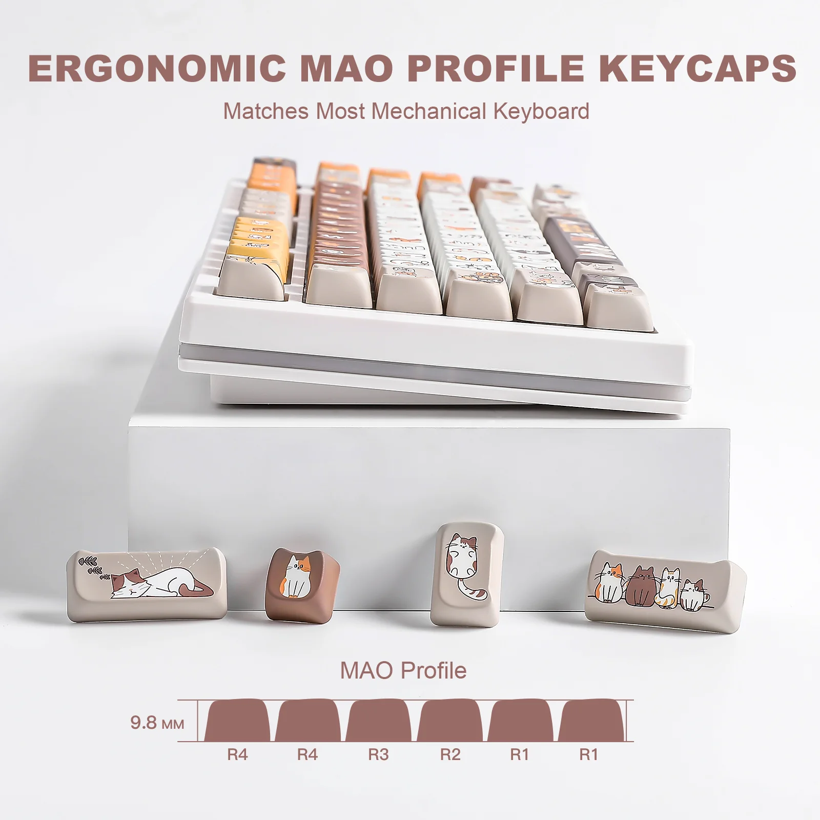 YUNZII Cats MAO Profile Keycap Set - Image 5