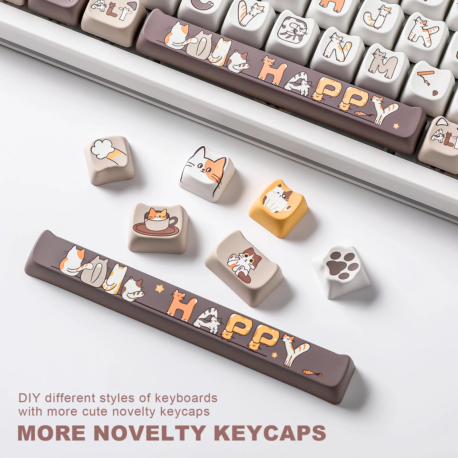 YUNZII Cats MAO Profile Keycap Set - Image 7