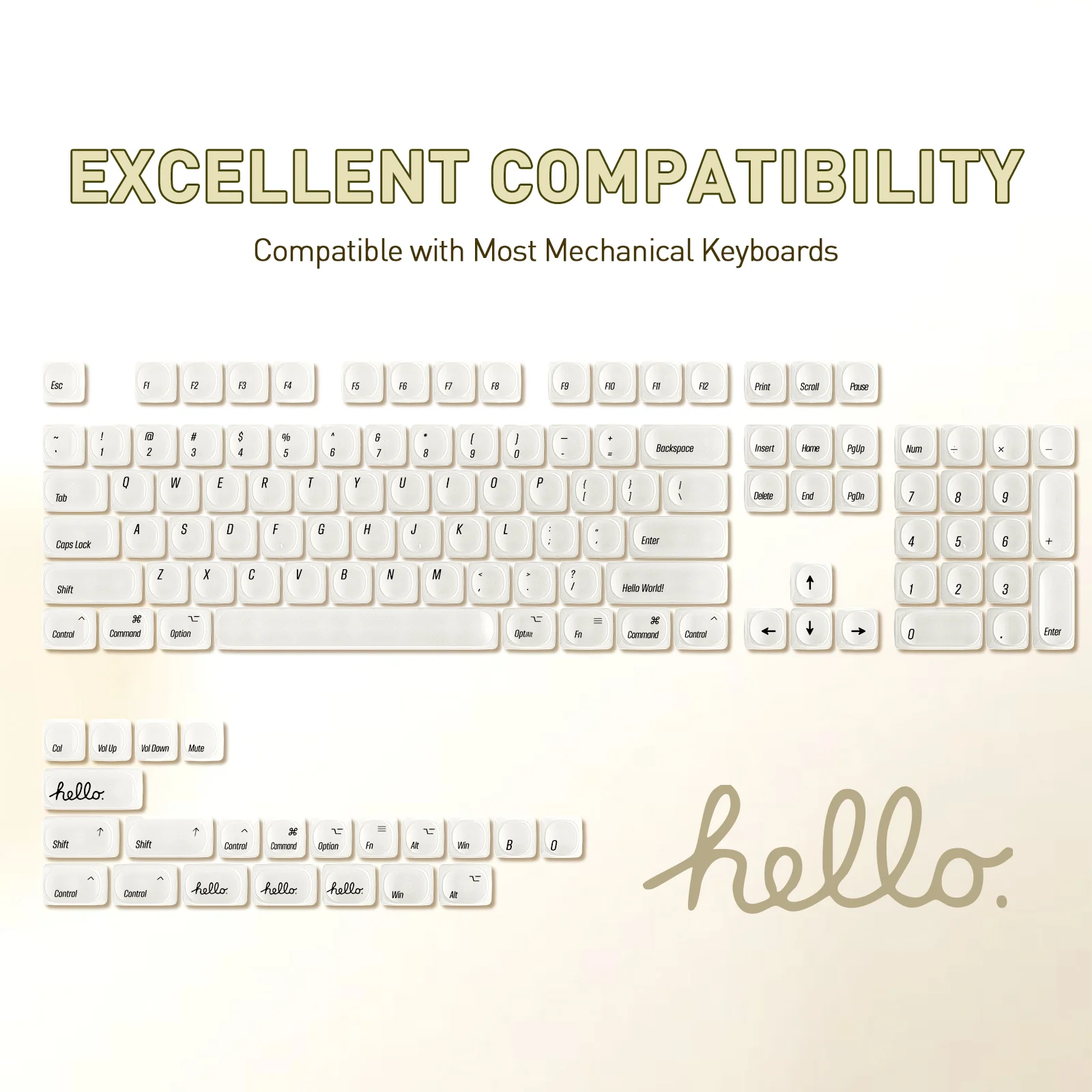 YUNZII Ceramic Jade MOA Profile Keycap Set - Image 3