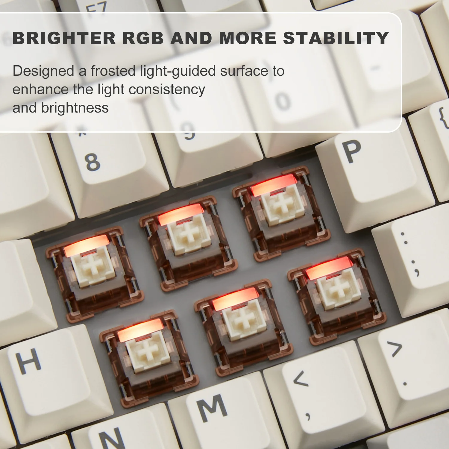 YUNZII Cocoa Cream 5-Pin Early Bottoming Mechanical Keyboard Linear Switch - Image 4