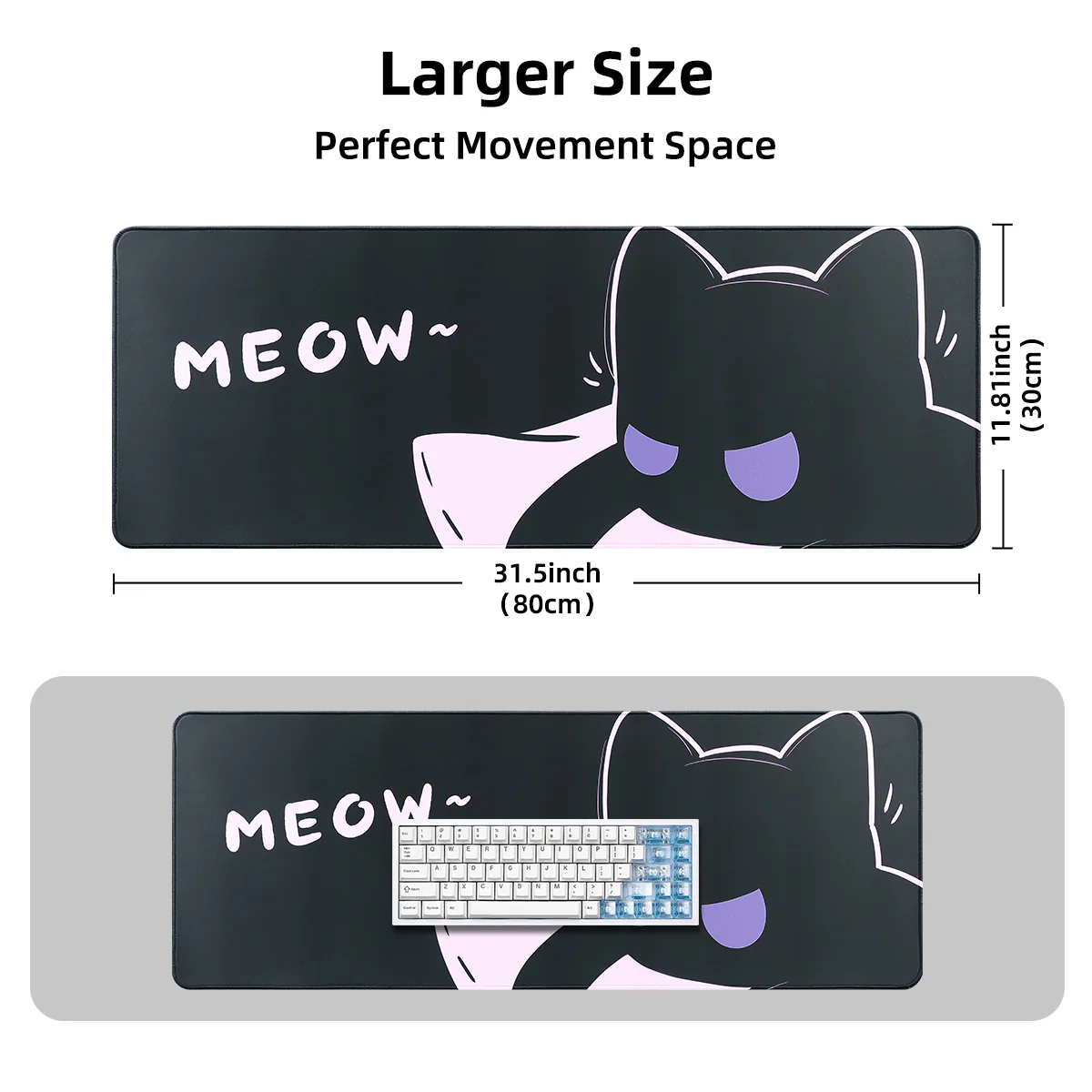 YUNZII Cool Cat Mouse Mat Desk Pad - Image 8