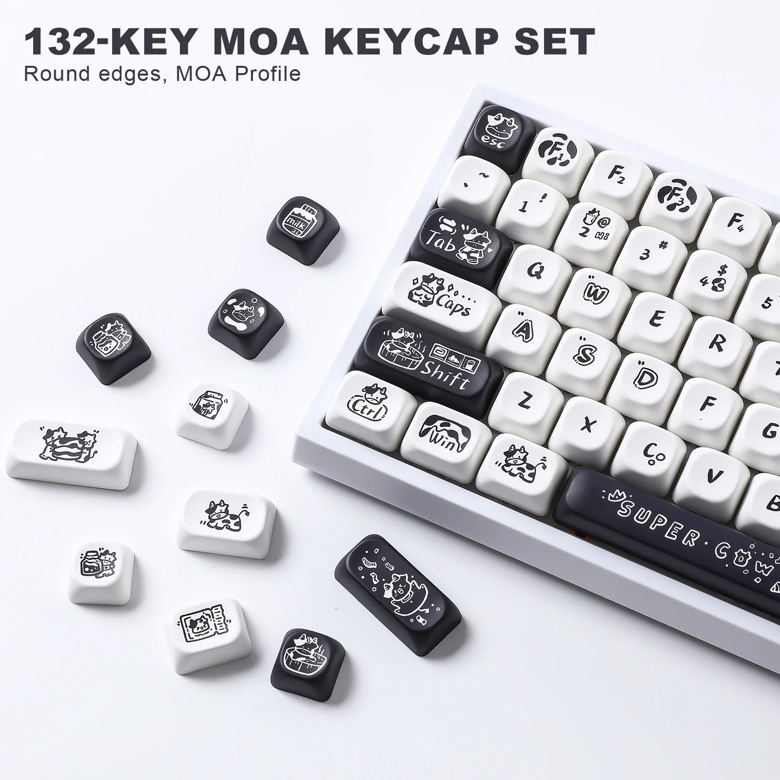 YUNZII Cow MOA Profile Keycap Set - Image 3