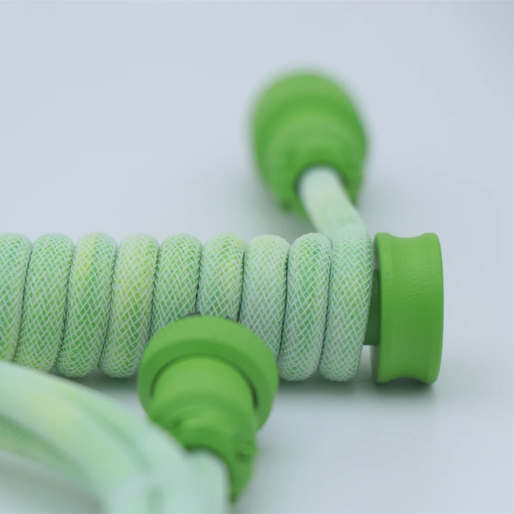 YUNZII Custom Coiled Aviator USB Cable Cord- Lemongrass - Image 3