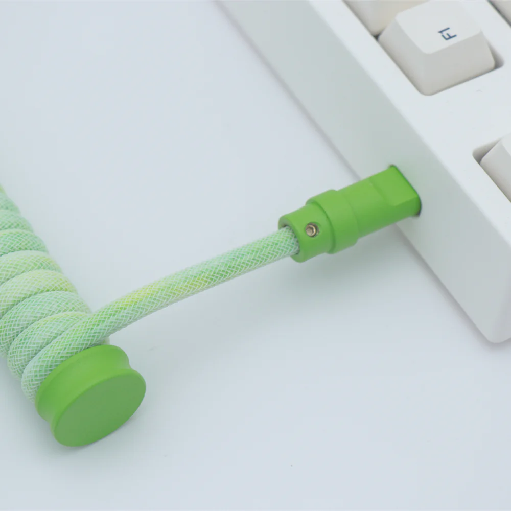 YUNZII Custom Coiled Aviator USB Cable Cord- Lemongrass - Image 4