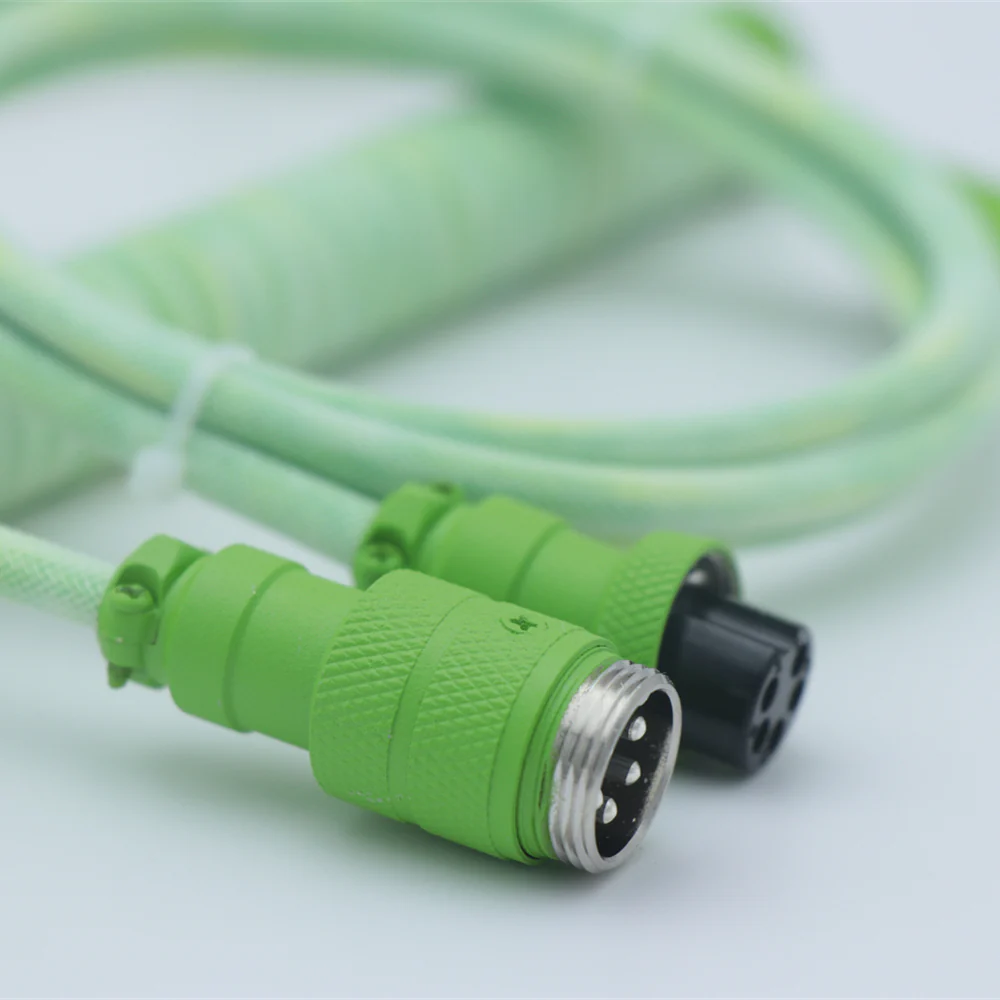 YUNZII Custom Coiled Aviator USB Cable Cord- Lemongrass - Image 5