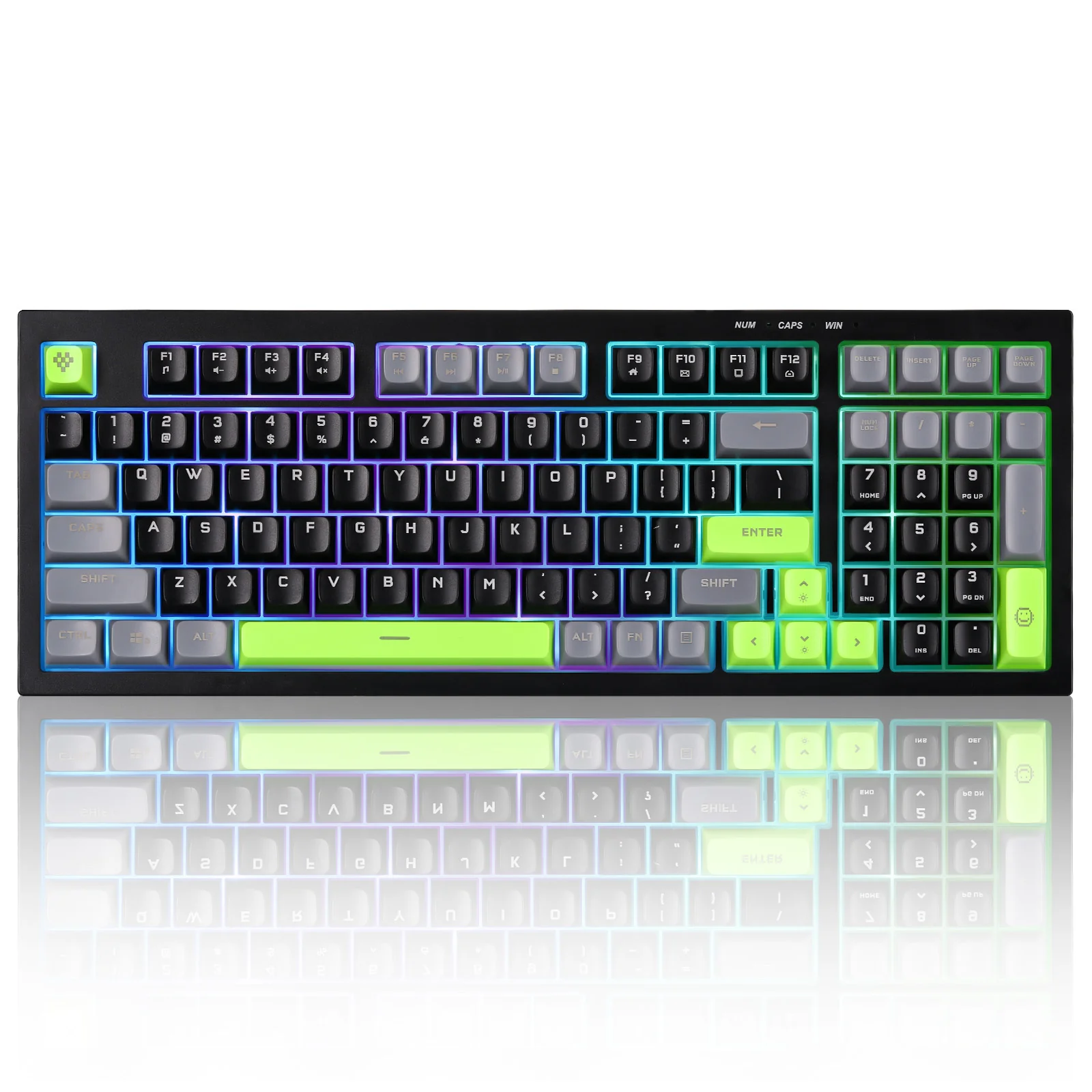 YUNZII D98 Black Wired RGB Membrane Keyboard - Image 12
