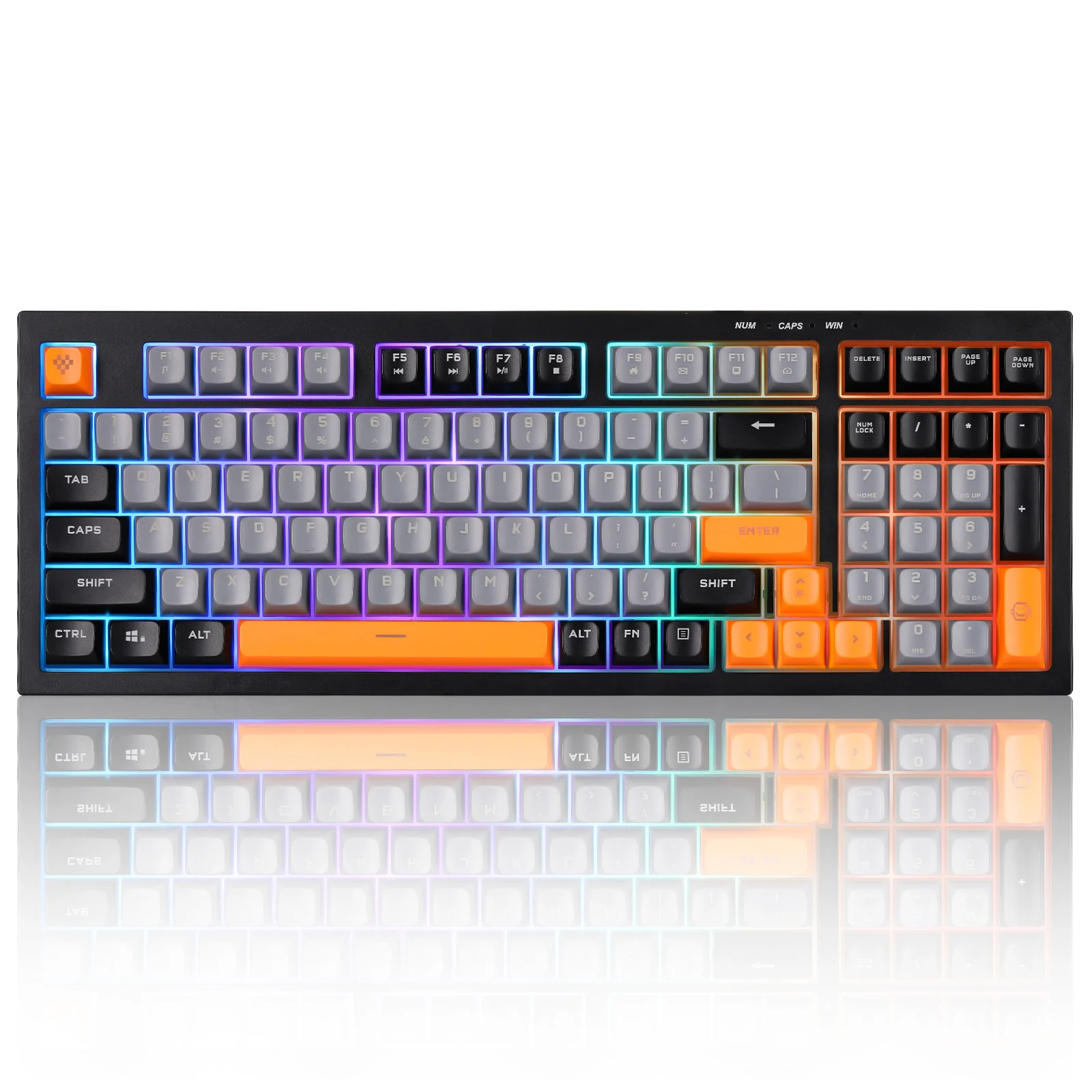 YUNZII D98 Black Wired RGB Membrane Keyboard - Image 13