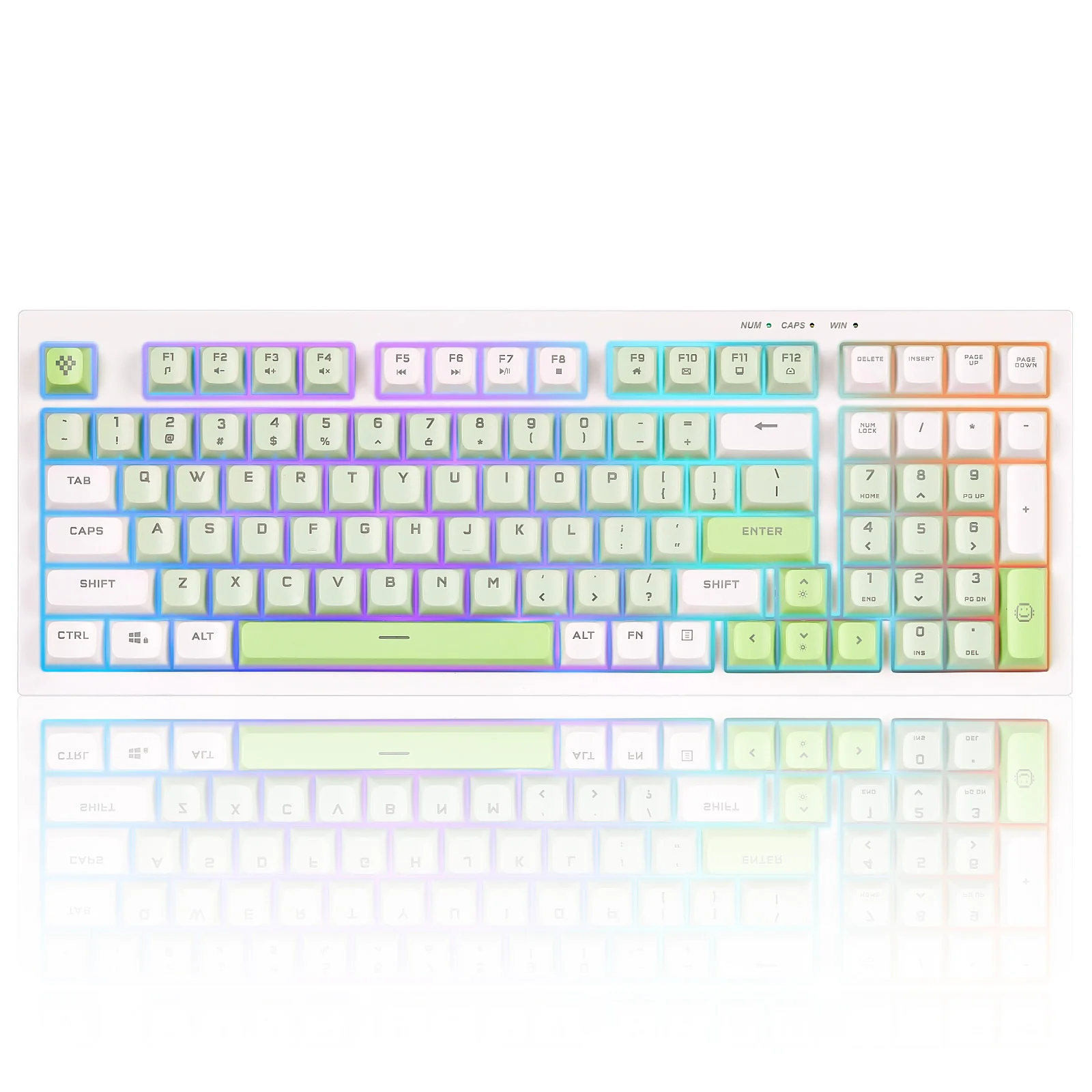 YUNZII D98 Black Wired RGB Membrane Keyboard - Image 15