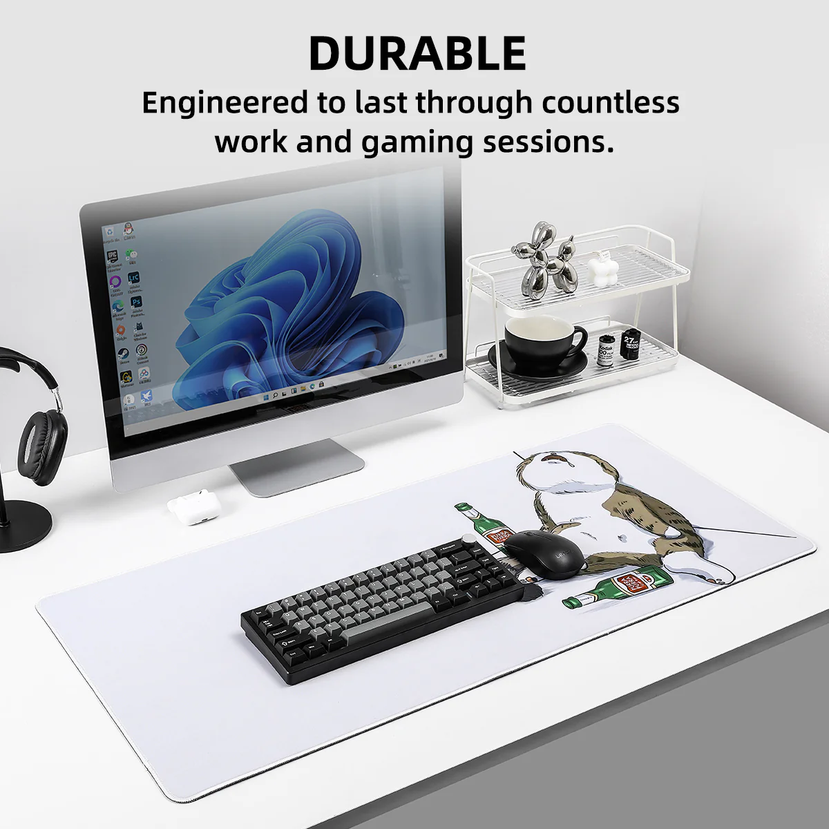 YUNZII Drunk Cat Mouse Pad Desk Mat - Image 7