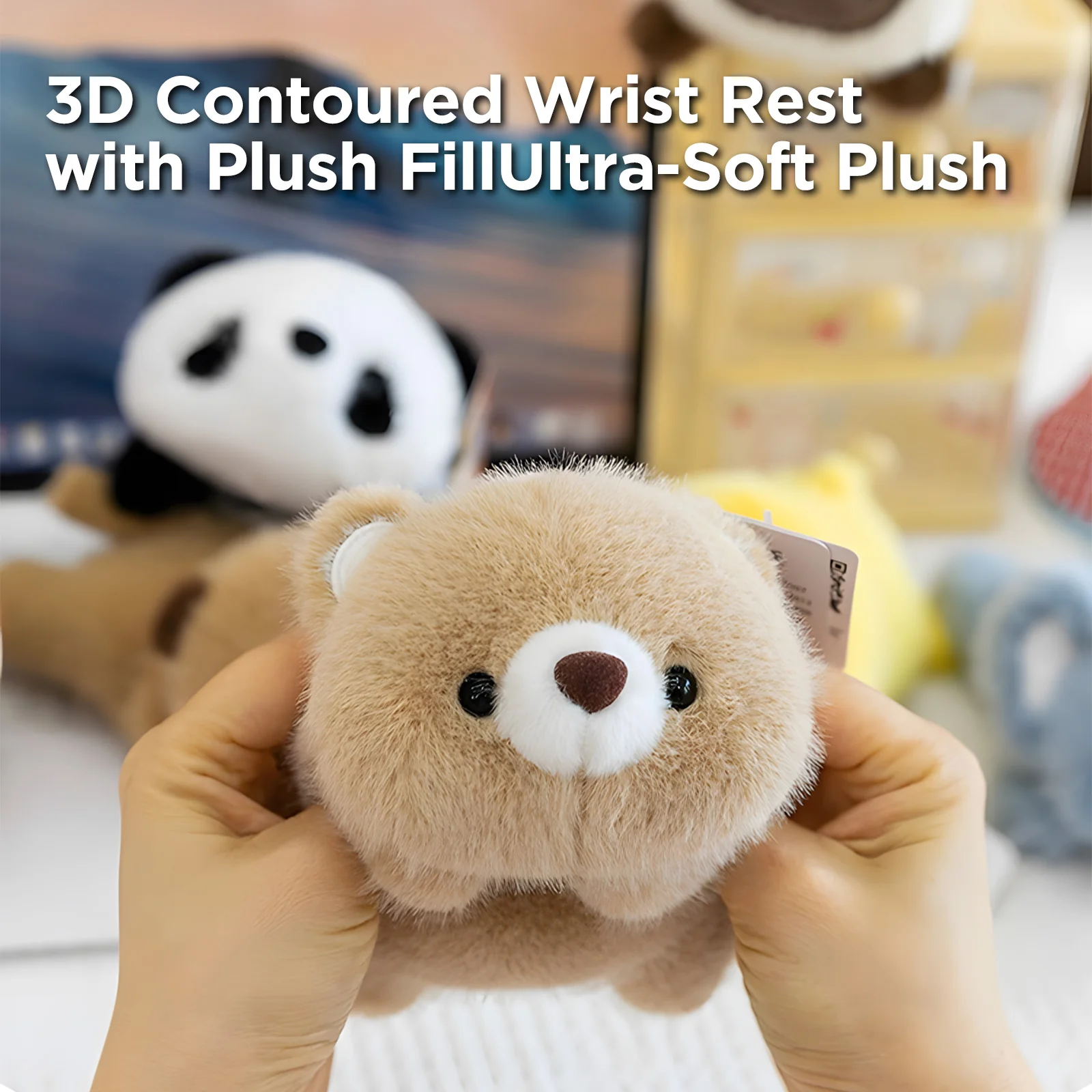 YUNZII Fluffy Animals Small Palm Rest Ornaments - Image 3