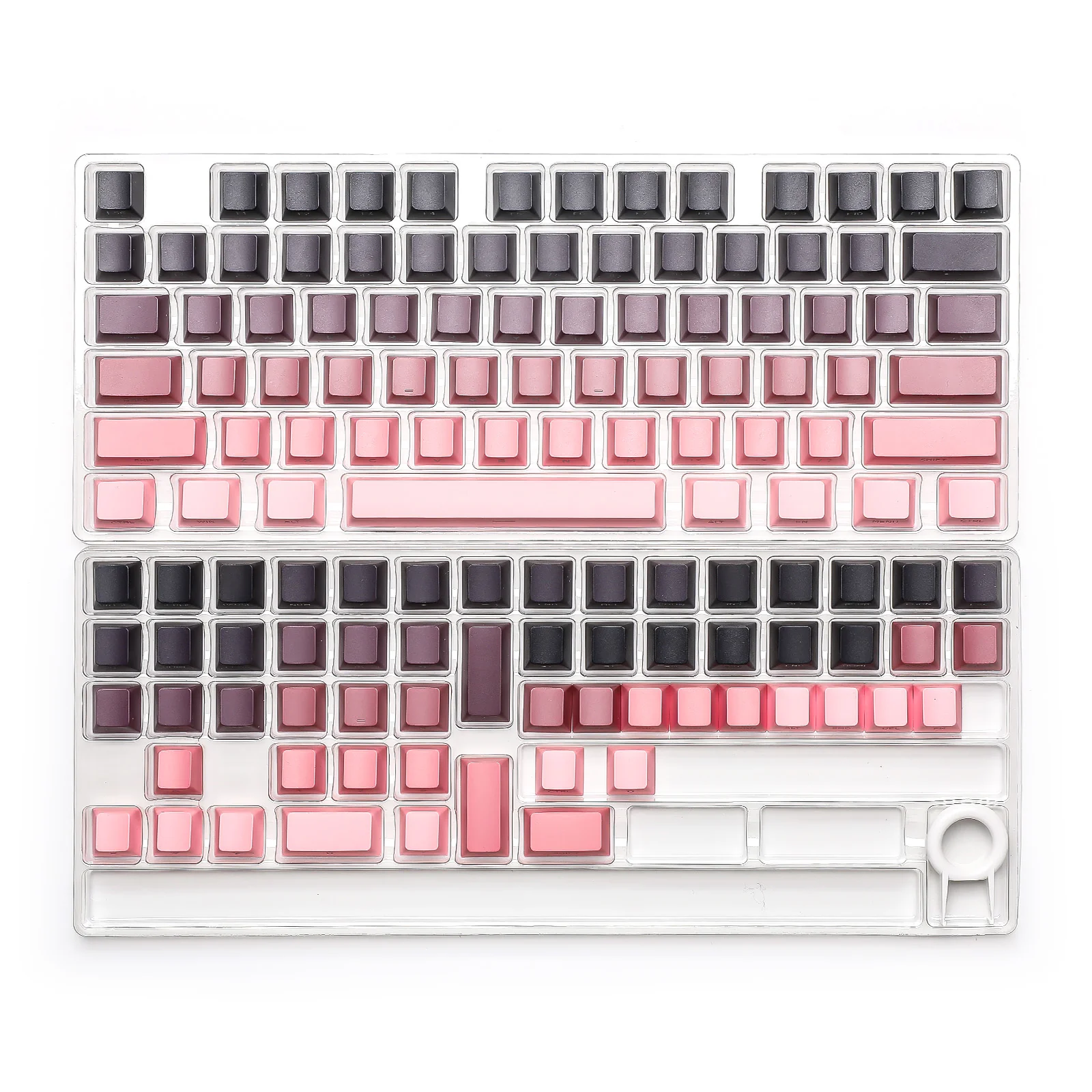 YUNZII Gradient Black Pink Cherry Profile Keycap Set - Image 12