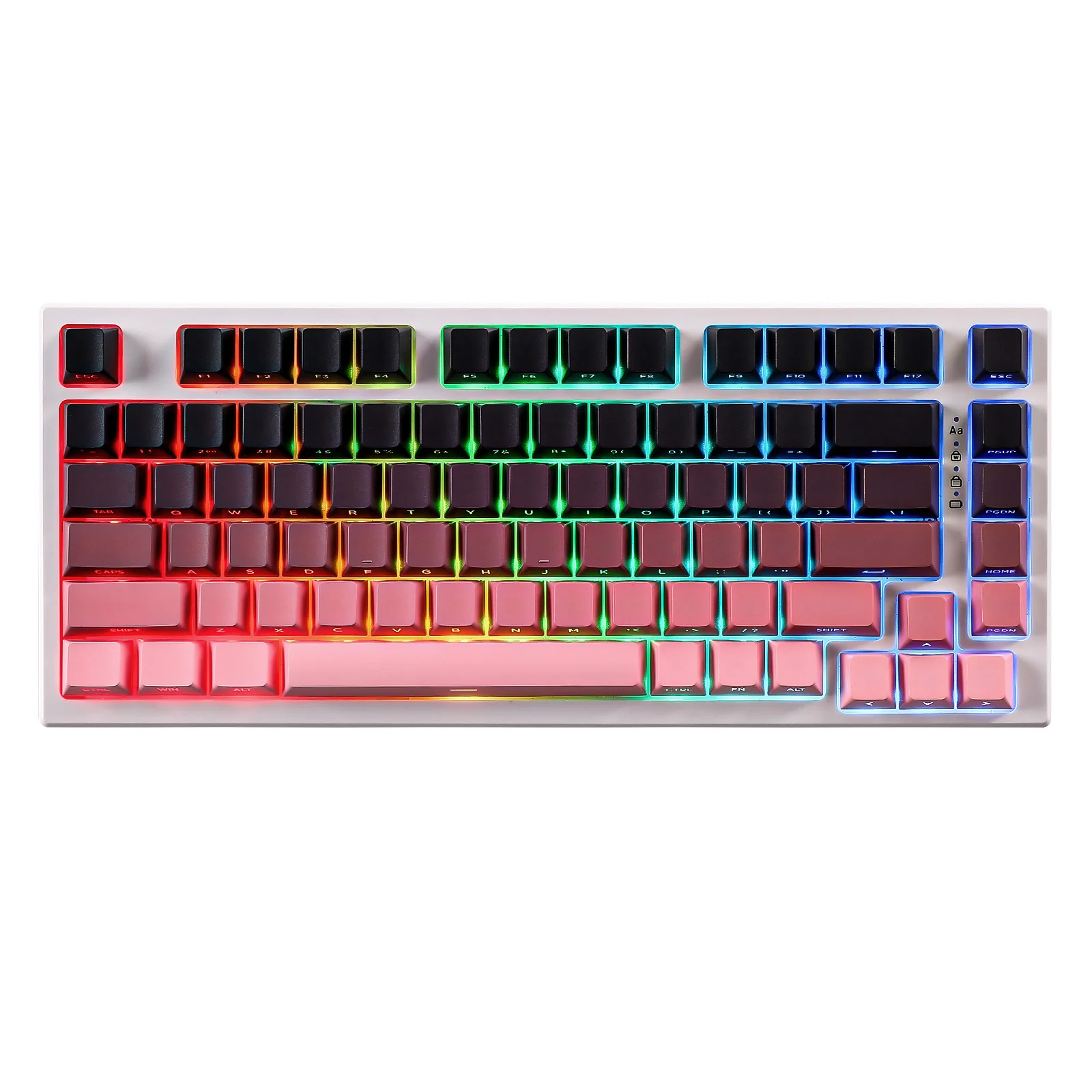 YUNZII Gradient Black Pink Cherry Profile Keycap Set - Image 2