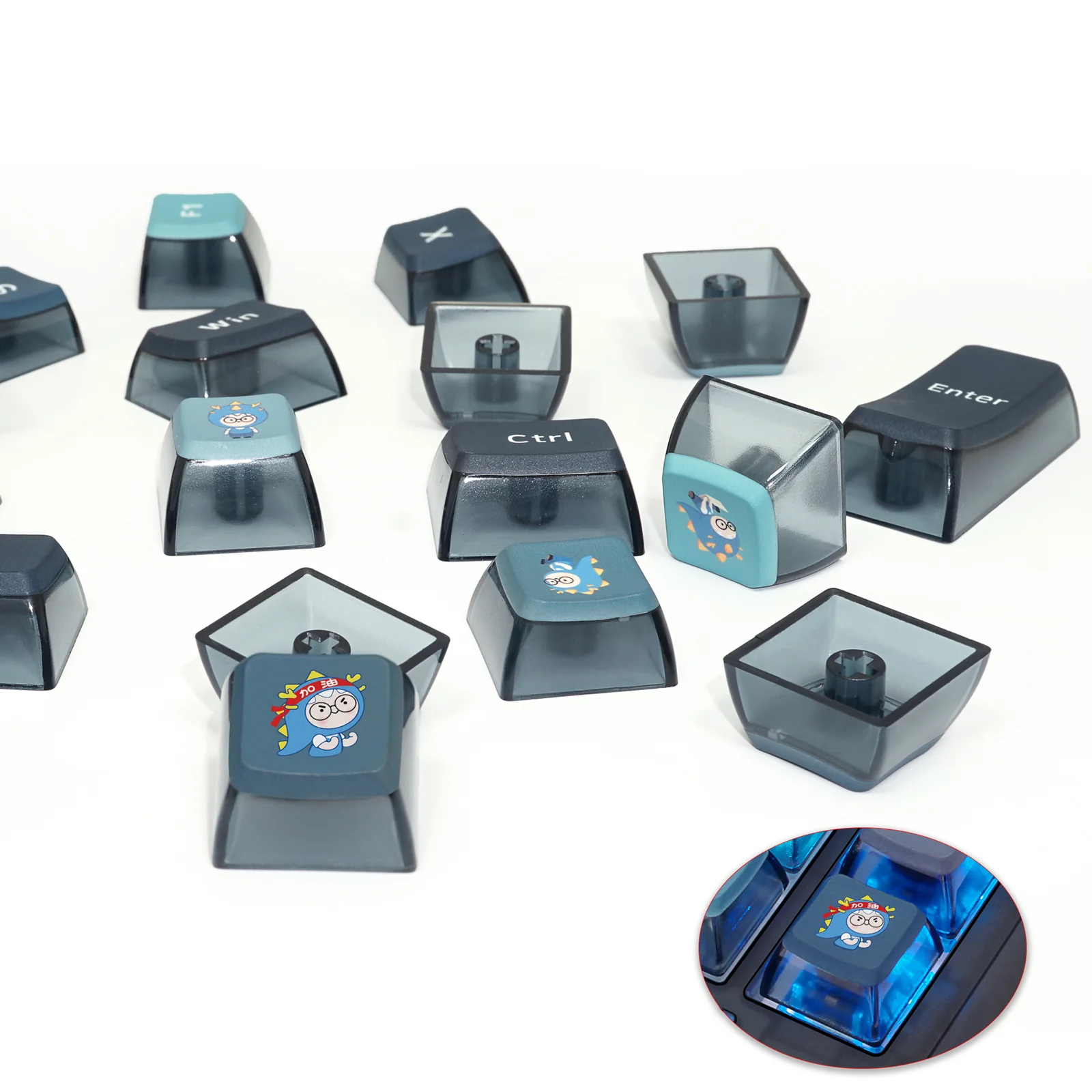 YUNZII Gradient Blue Keycap Set - Image 5