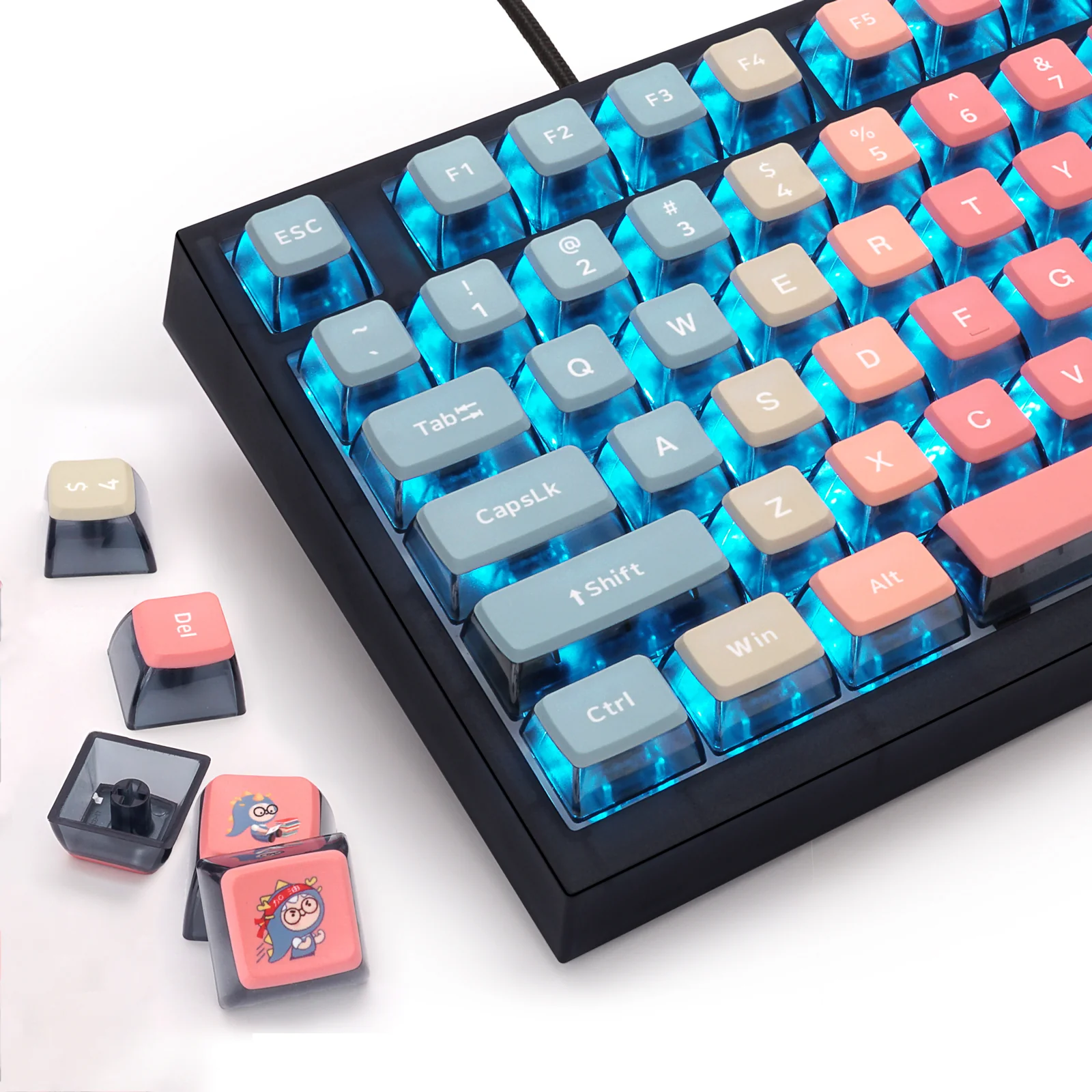 YUNZII Gradient Pink Keycap Set - Image 4