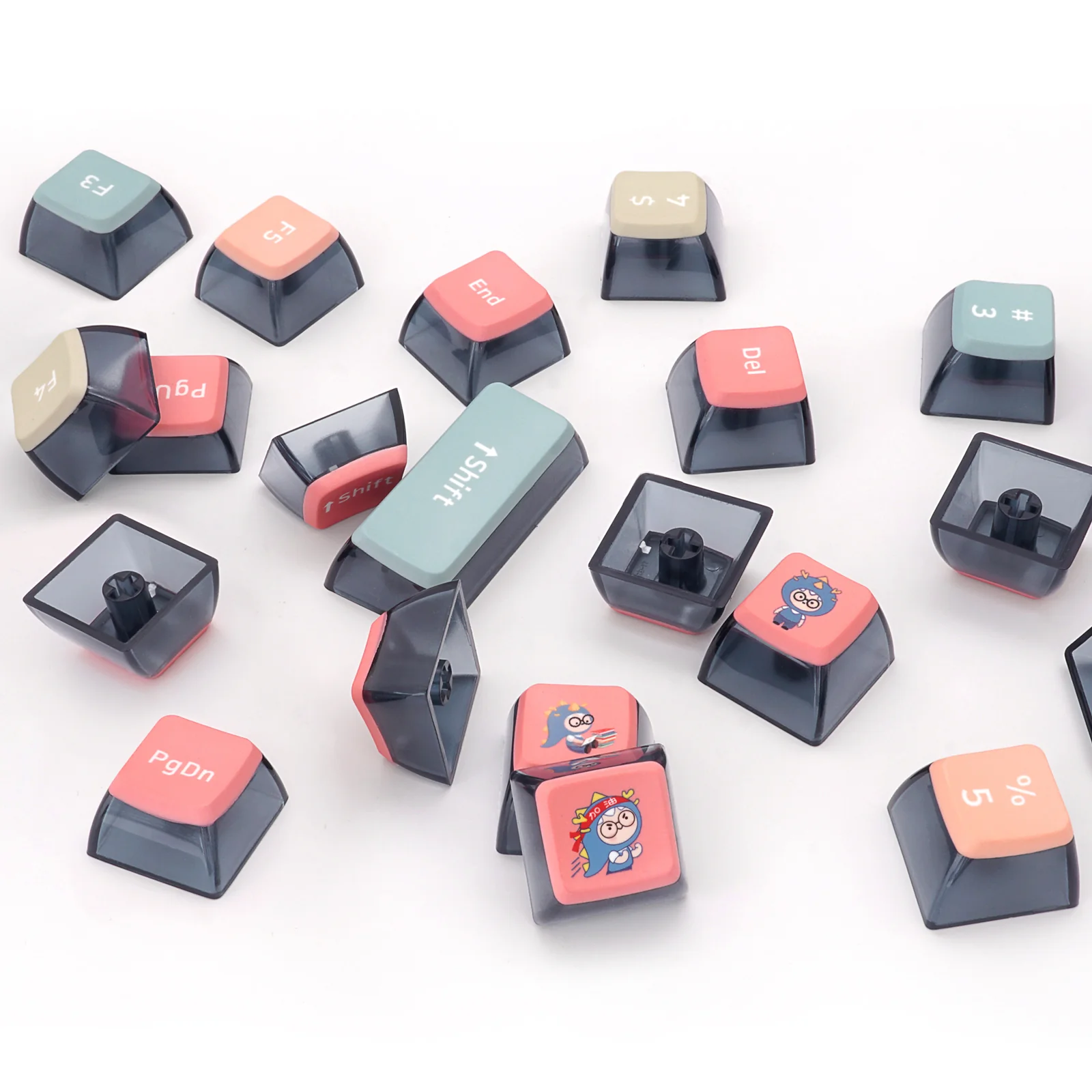 YUNZII Gradient Pink Keycap Set - Image 7