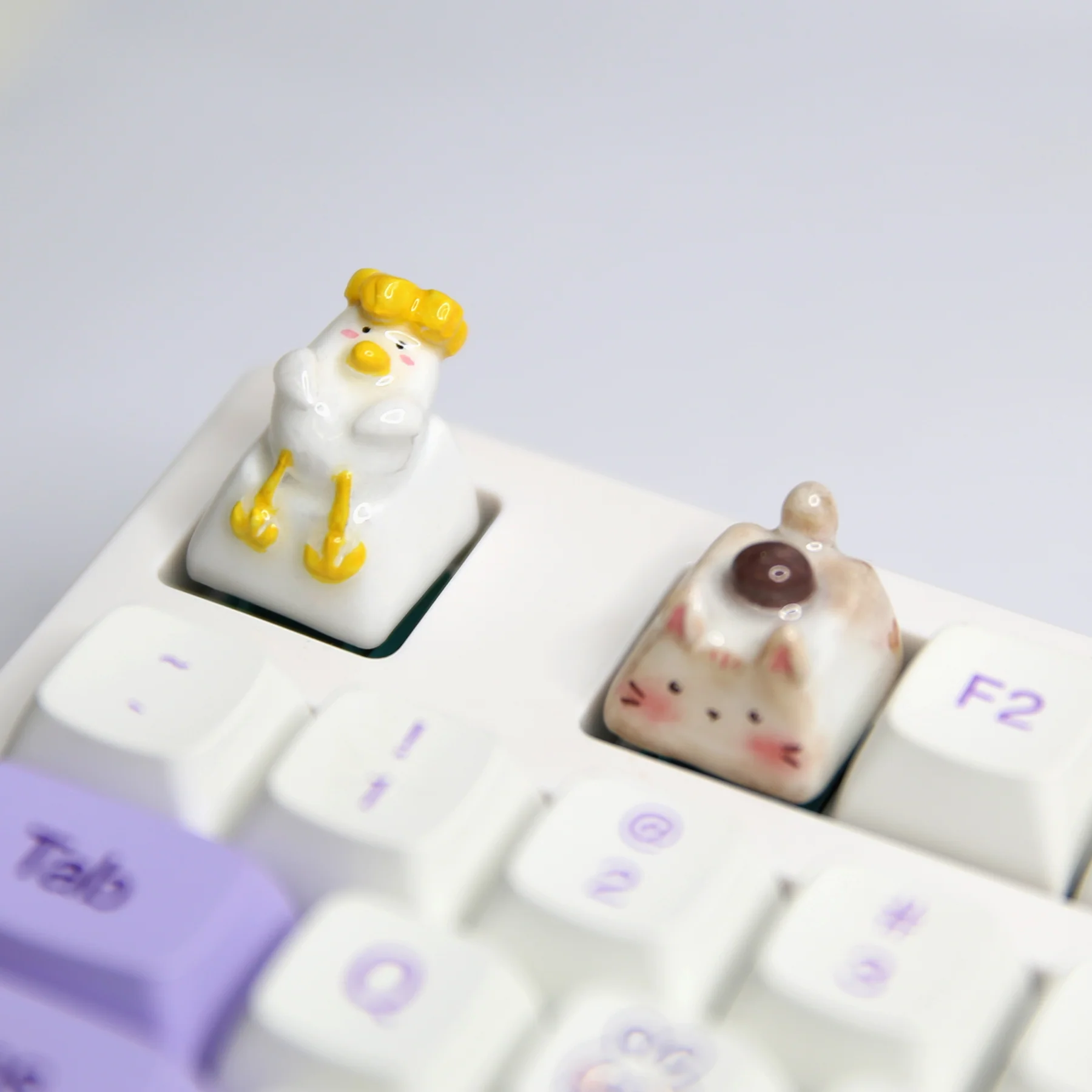 YUNZII Handmade Artisan Clay Keycaps - Duck - Image 6