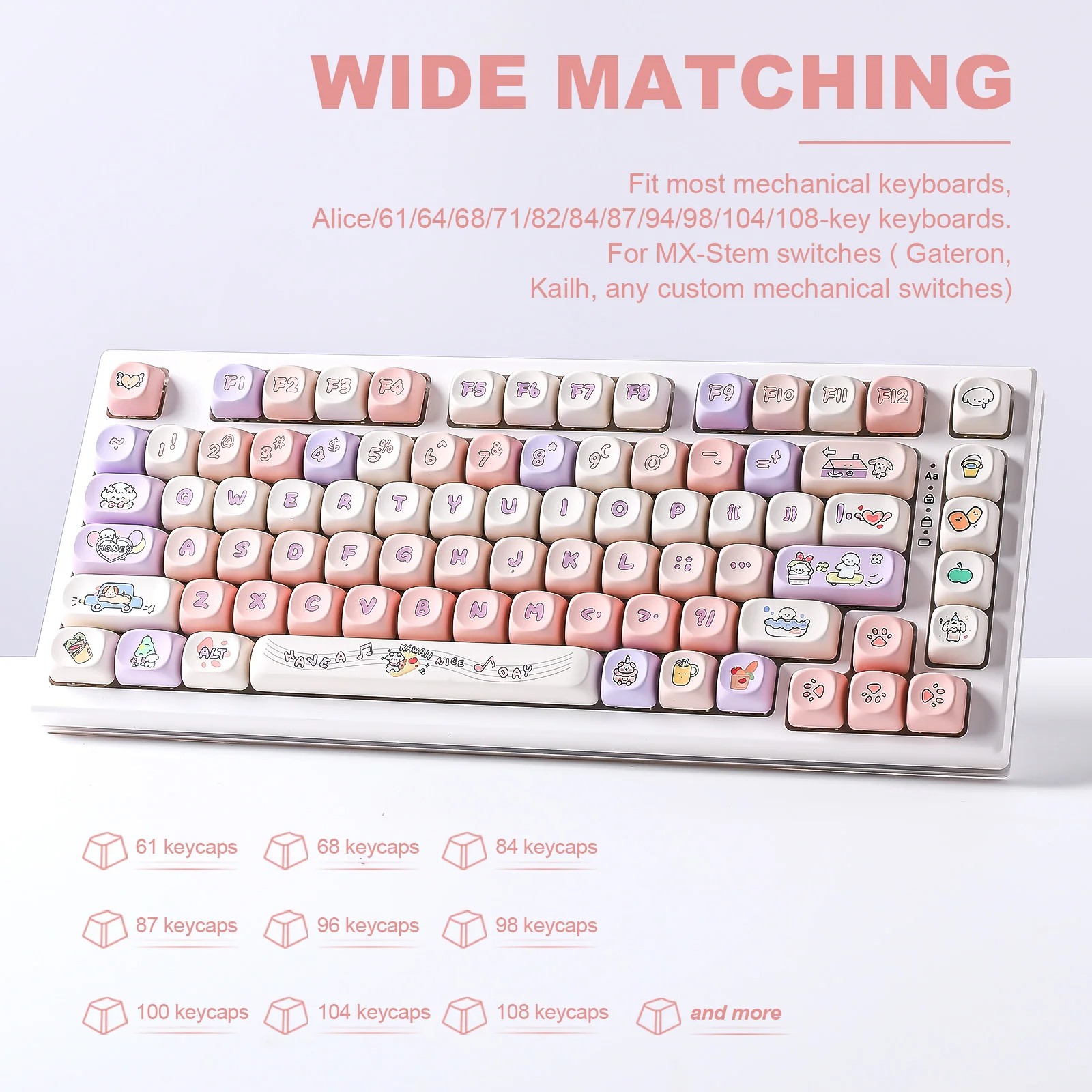 YUNZII Happy Puppy MOA Profile Keycap Set - Image 4