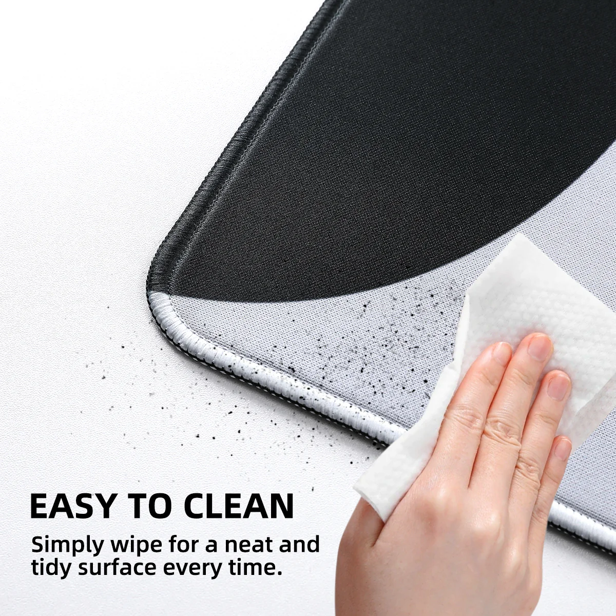 YUNZII Hug White Cat Mouse Pad Desk Mat - Image 5