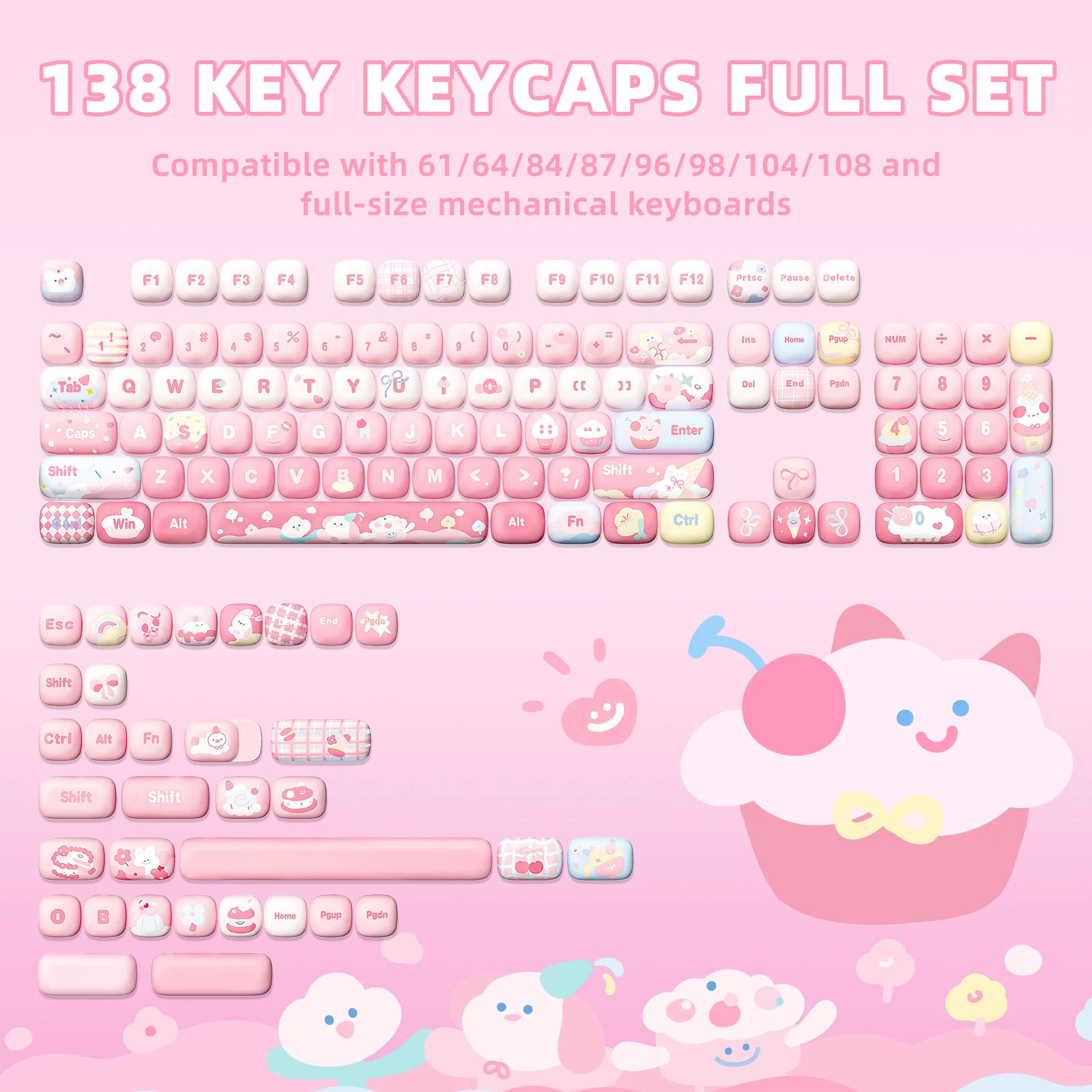YUNZII Ice Cream MOG Profile Keycap Set - Image 3