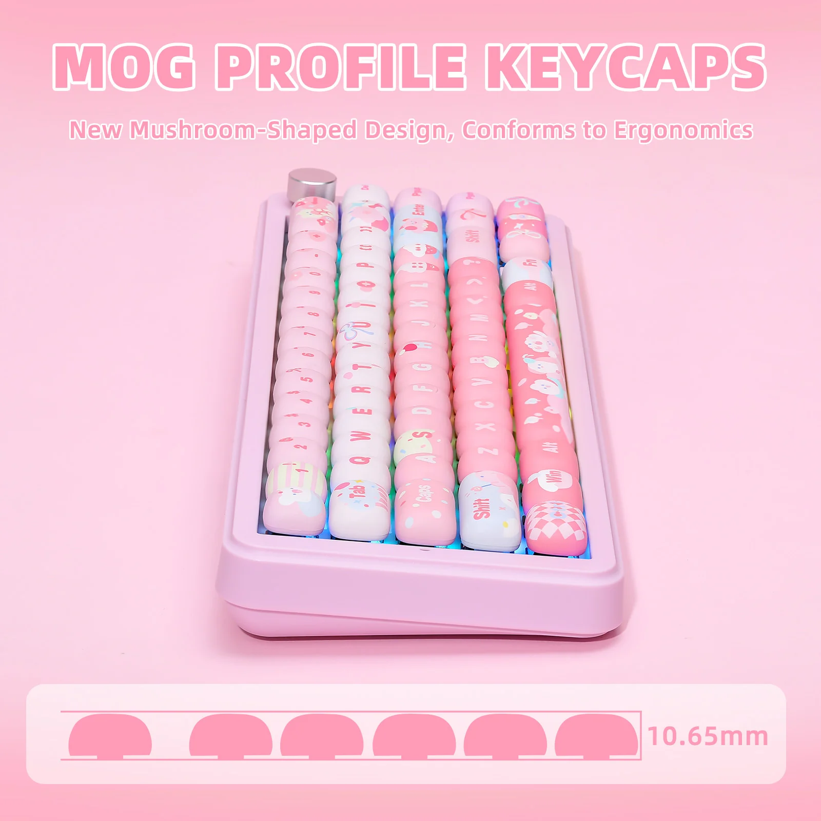 YUNZII Ice Cream MOG Profile Keycap Set - Image 6