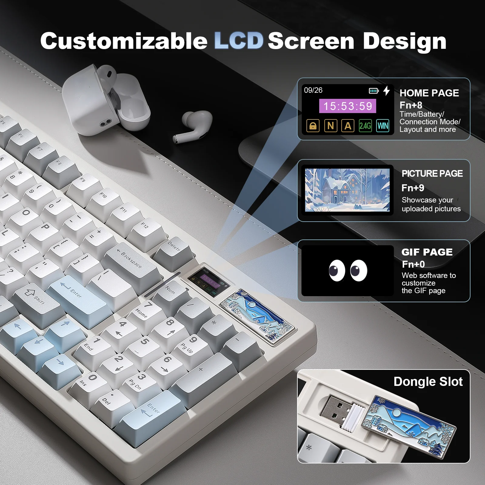 YUNZII IF99 QMK/VIA Full Size LCD Mechanical Keyboard - Image 6