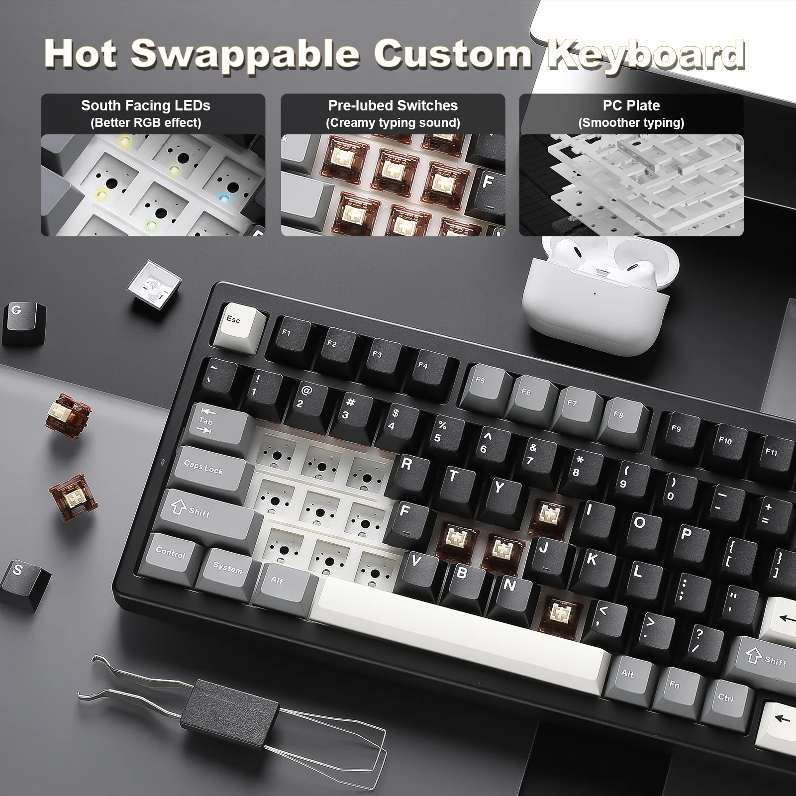 YUNZII IF99 QMK/VIA Full Size LCD Mechanical Keyboard - Image 9