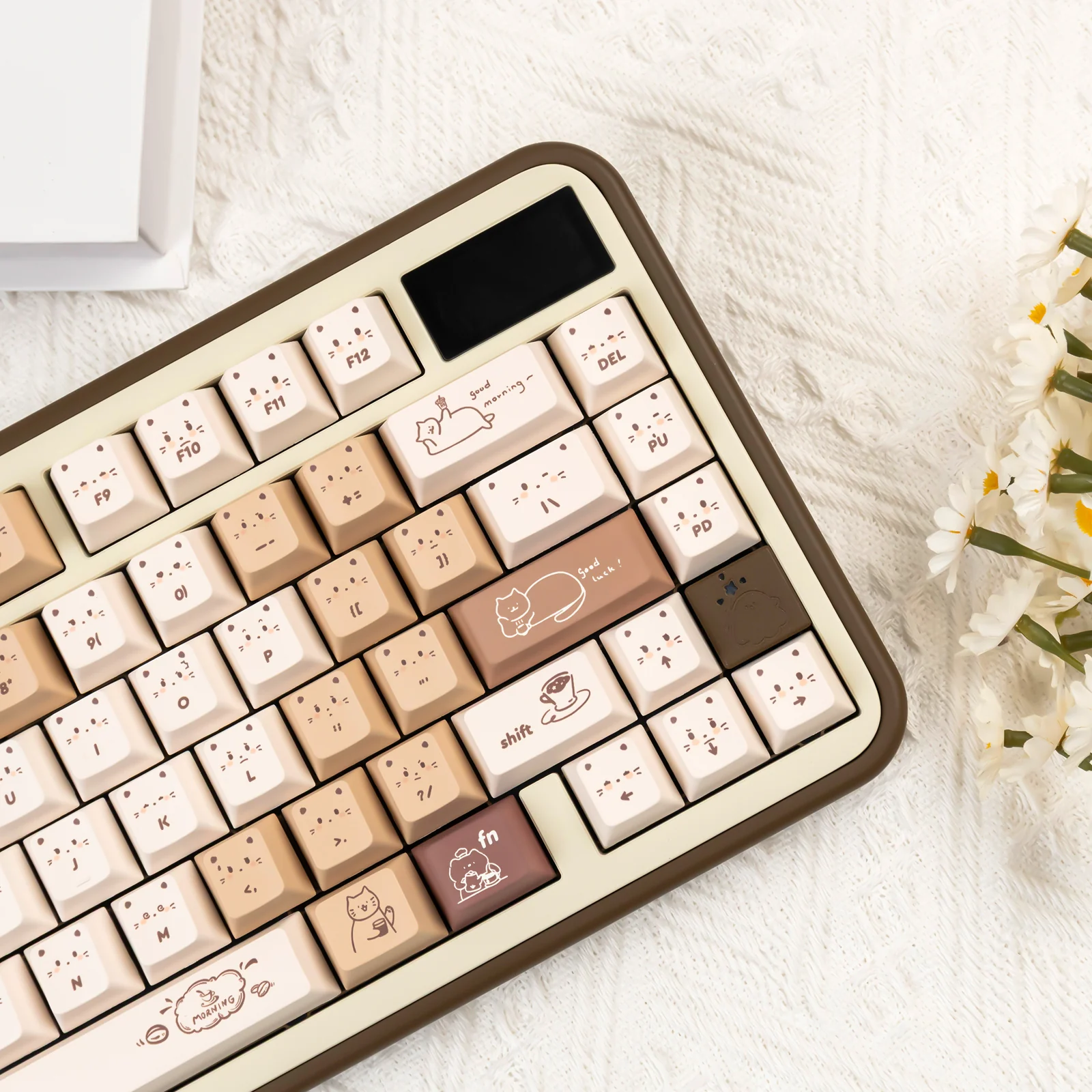 YUNZII Jelly Coffee Kitten Cherry Profile Keycap Set - Image 10