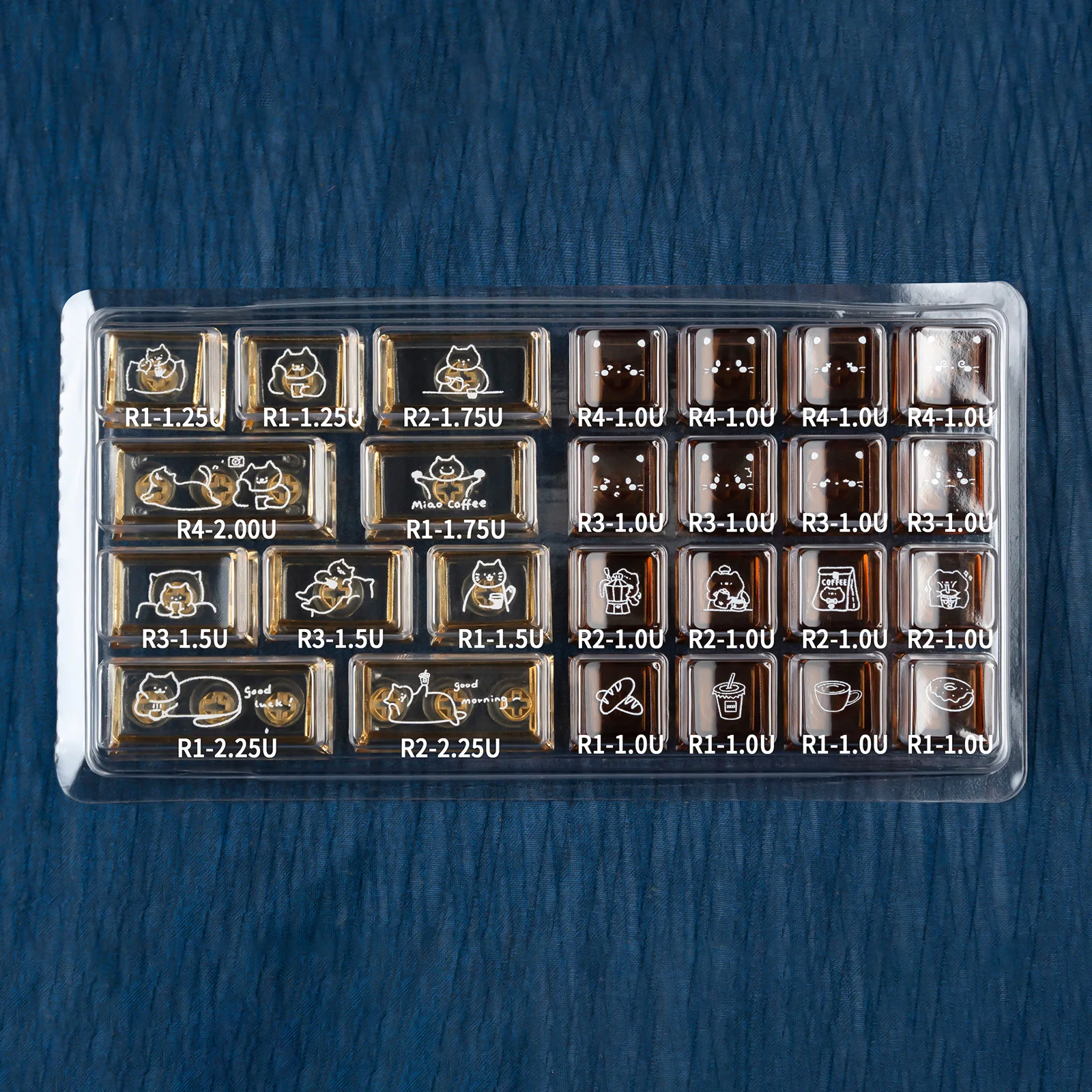 YUNZII Jelly Coffee Kitten Cherry Profile Keycap Set - Image 13