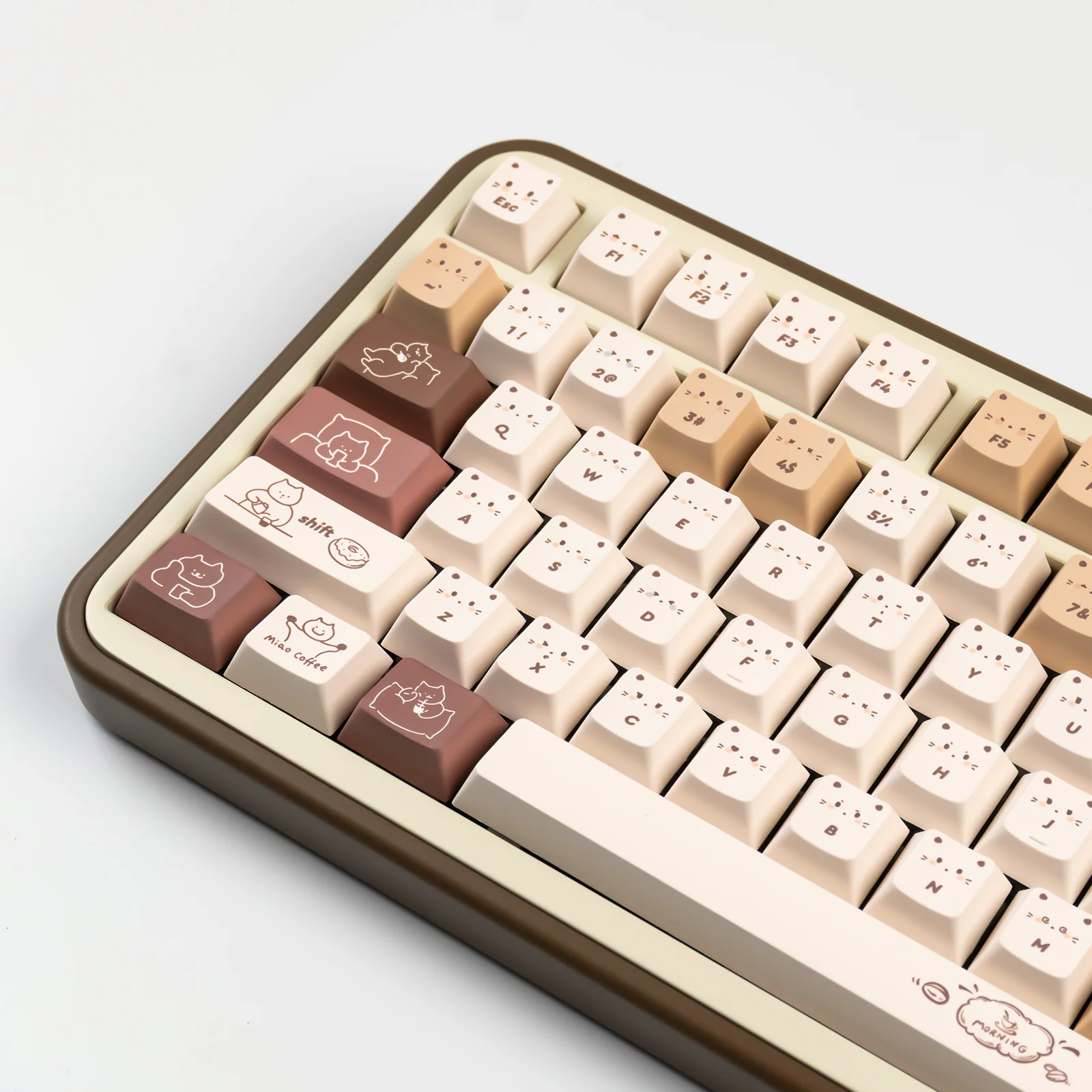 YUNZII Jelly Coffee Kitten Cherry Profile Keycap Set - Image 4