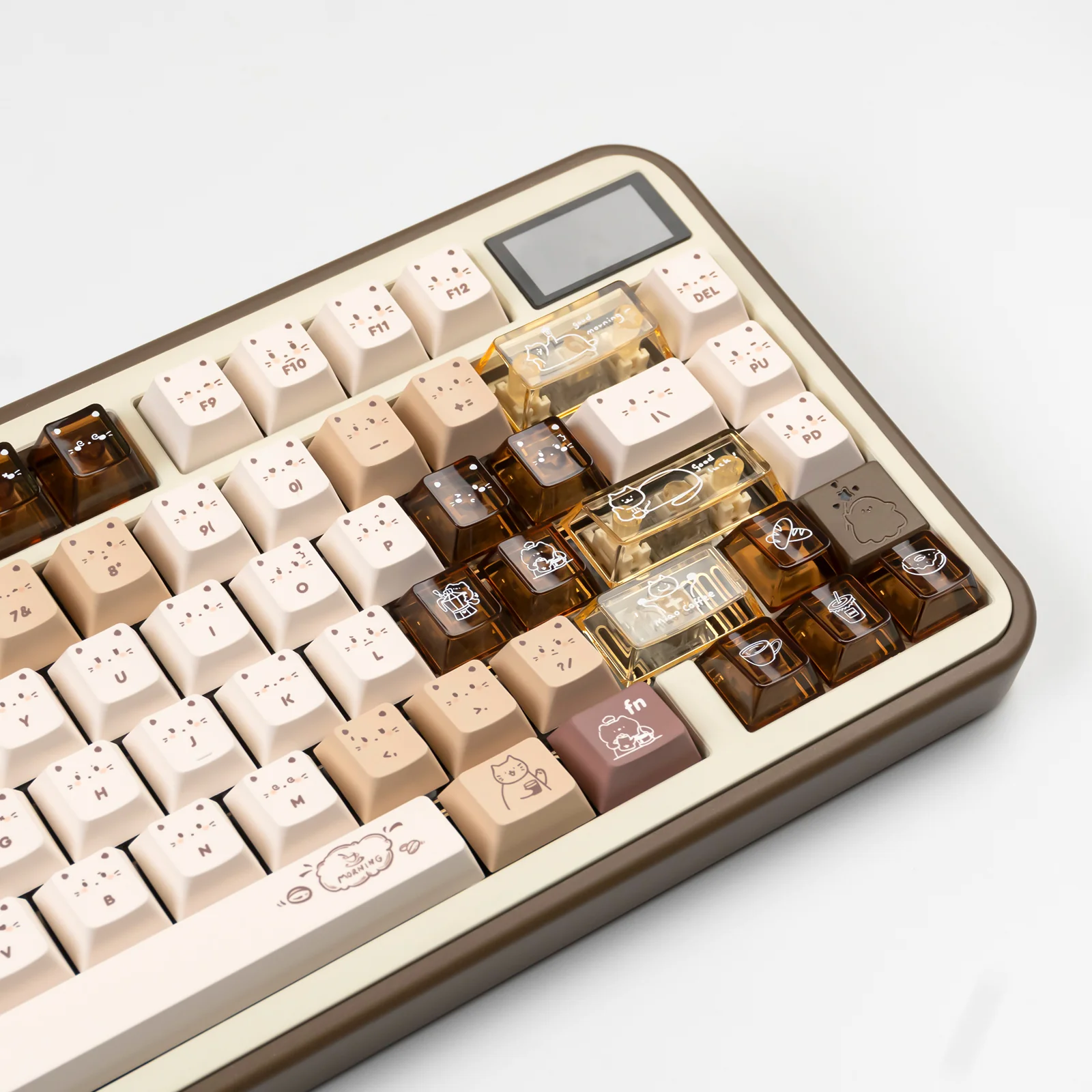 YUNZII Jelly Coffee Kitten Cherry Profile Keycap Set - Image 5
