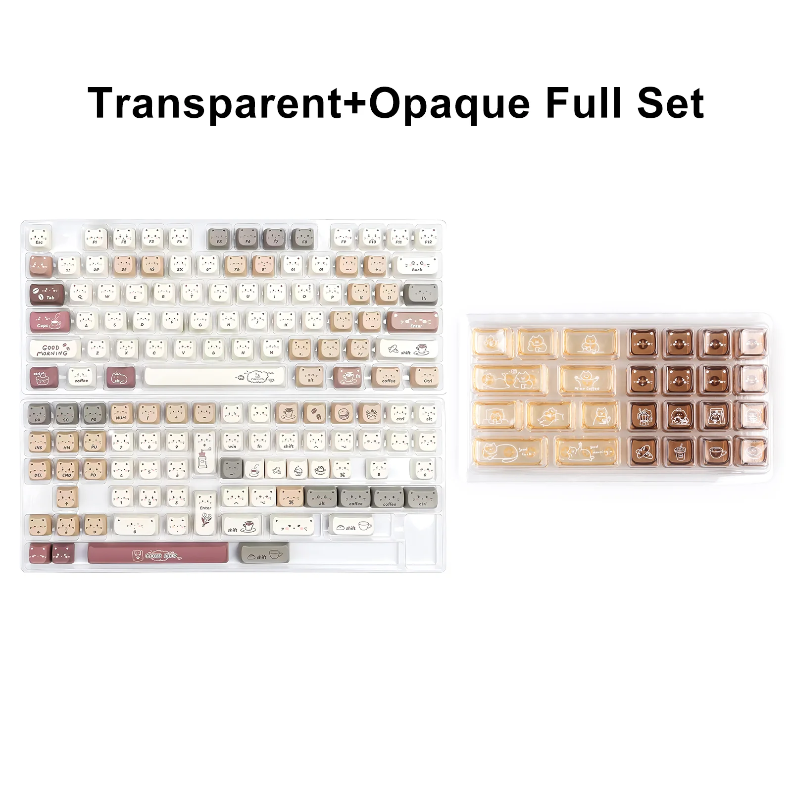 YUNZII Jelly Coffee Kitten MAO Profile Keycap Set - Image 12