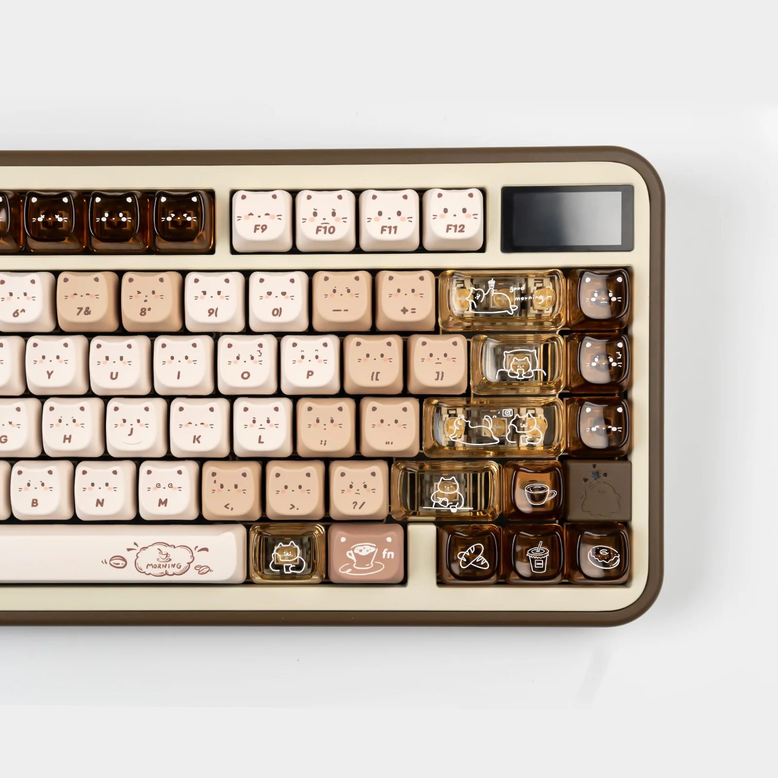 YUNZII Jelly Coffee Kitten MAO Profile Keycap Set - Image 3