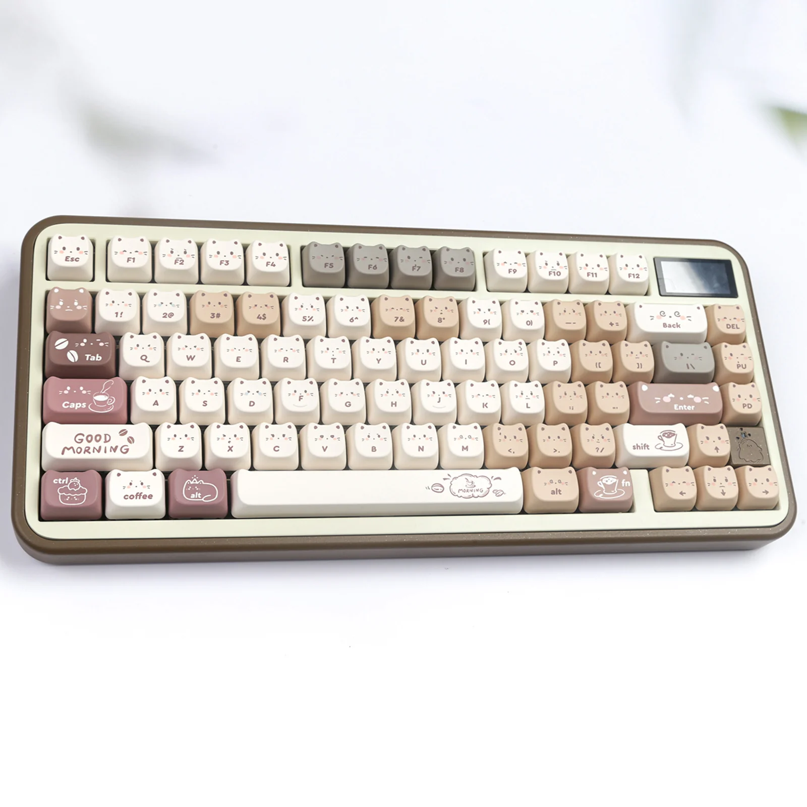 YUNZII Jelly Coffee Kitten MAO Profile Keycap Set - Image 4